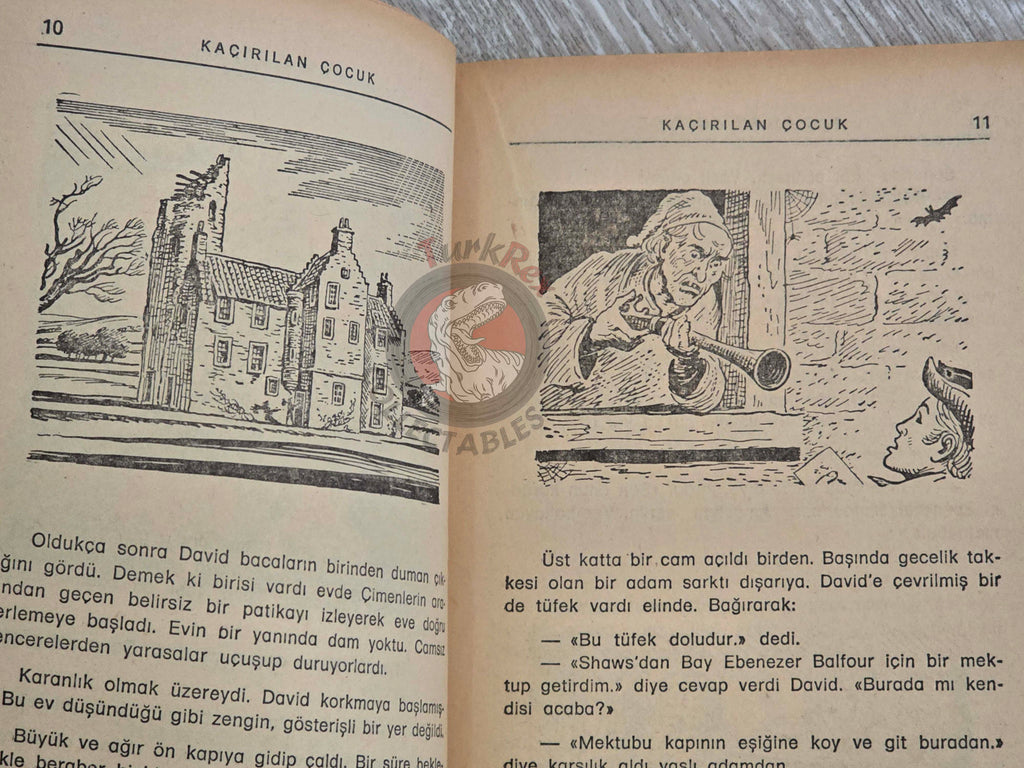 Robert Louis Stevenson – Kidnapped 1977 Turkish Book Turkey Illustrated
