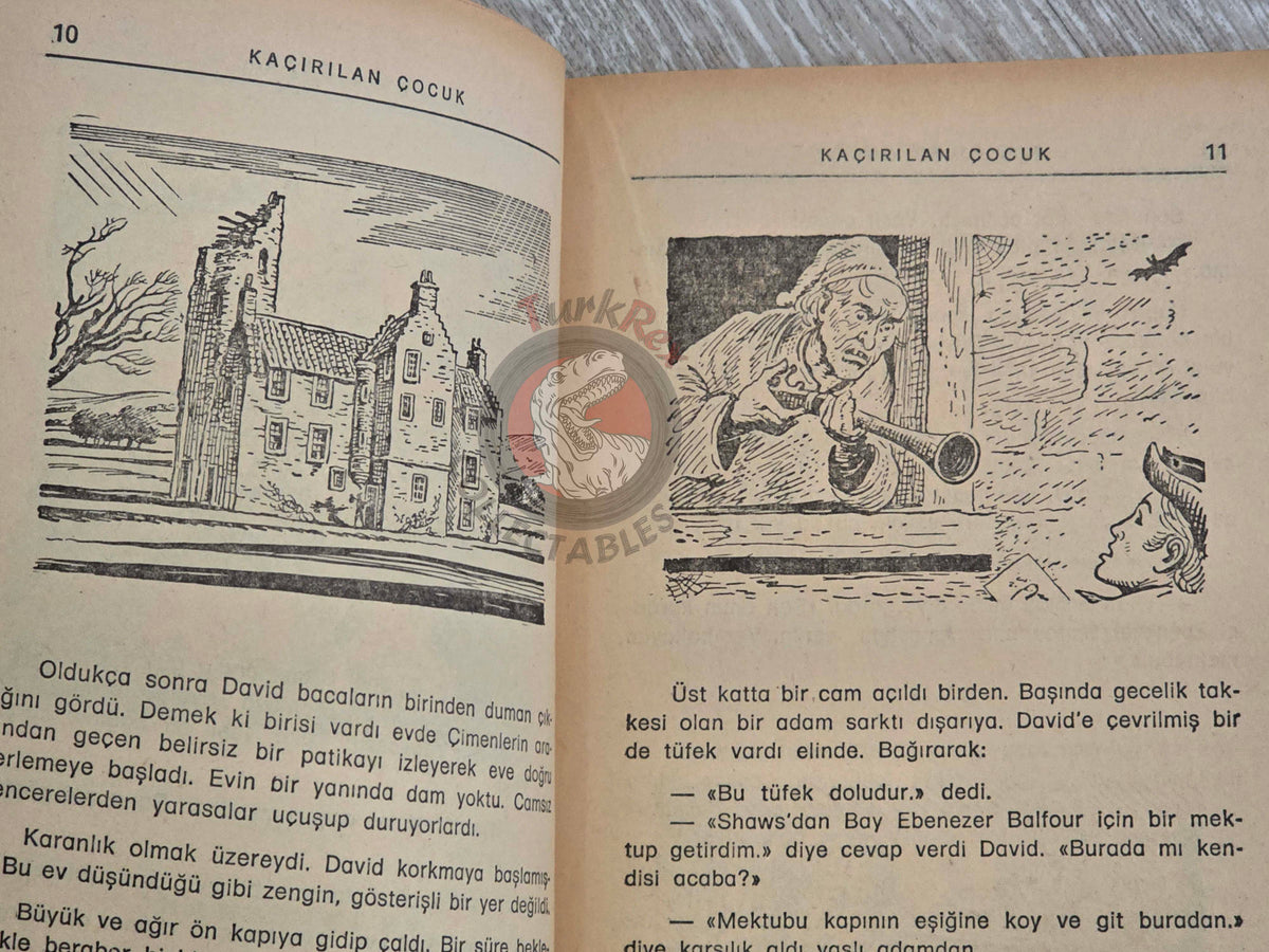 Robert Louis Stevenson – Kidnapped 1977 Turkish Book Turkey Illustrated