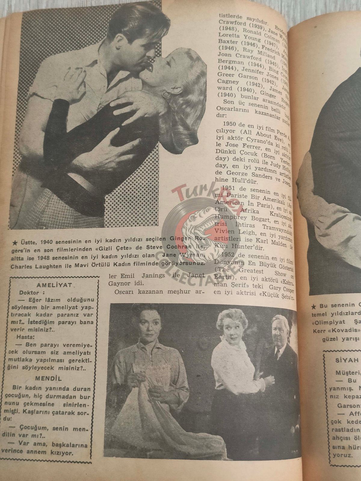 Ayda Bir 1954 The Academy Awards Oscar Turkish Mag Turkey Laya Raki Janet Leigh Tony Curtis Rhonda Fleming