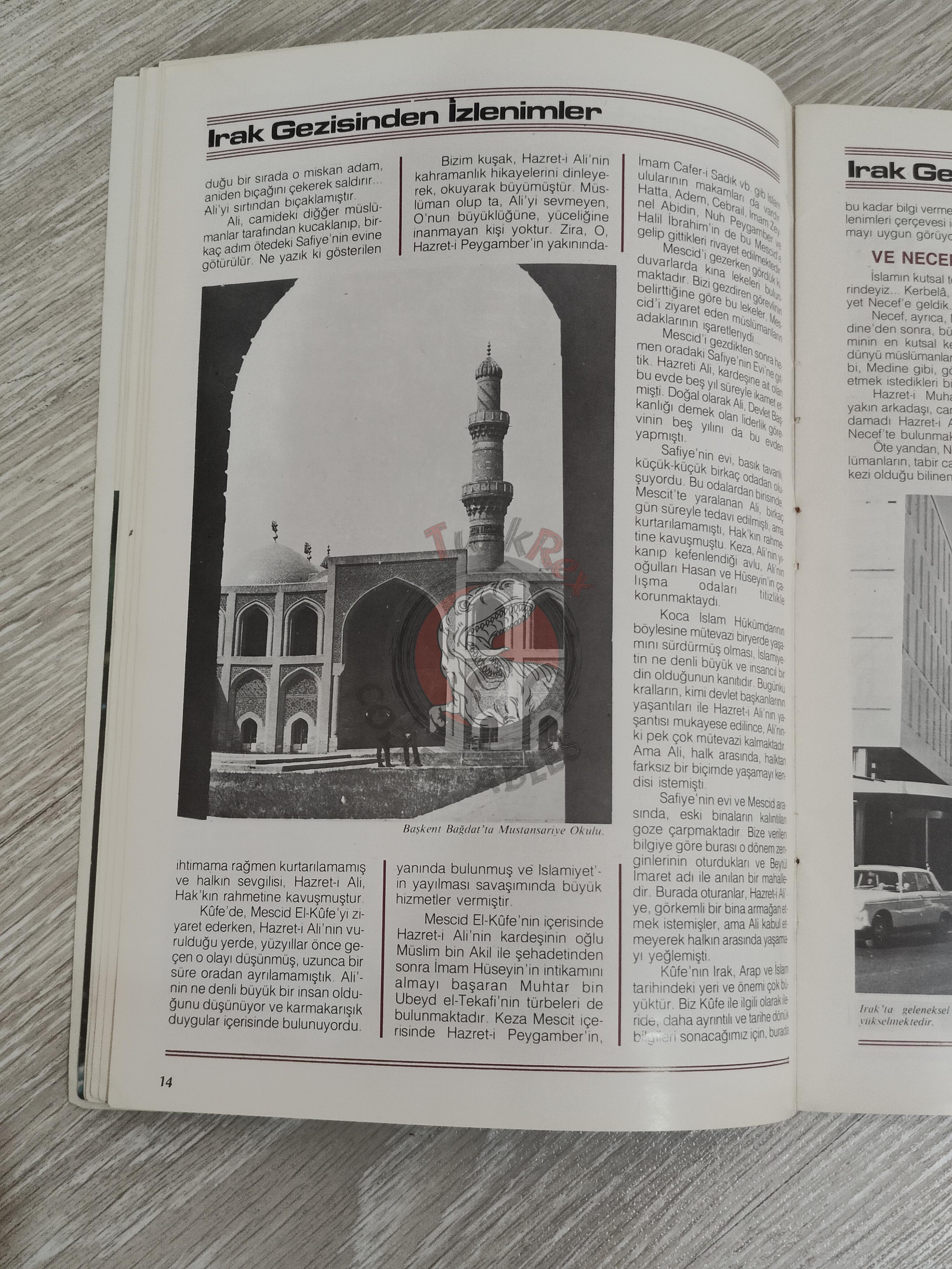 Saddam Hussein - Iraq Today 1985 Official Propaganda Magazine Turkish Turkey Middle East