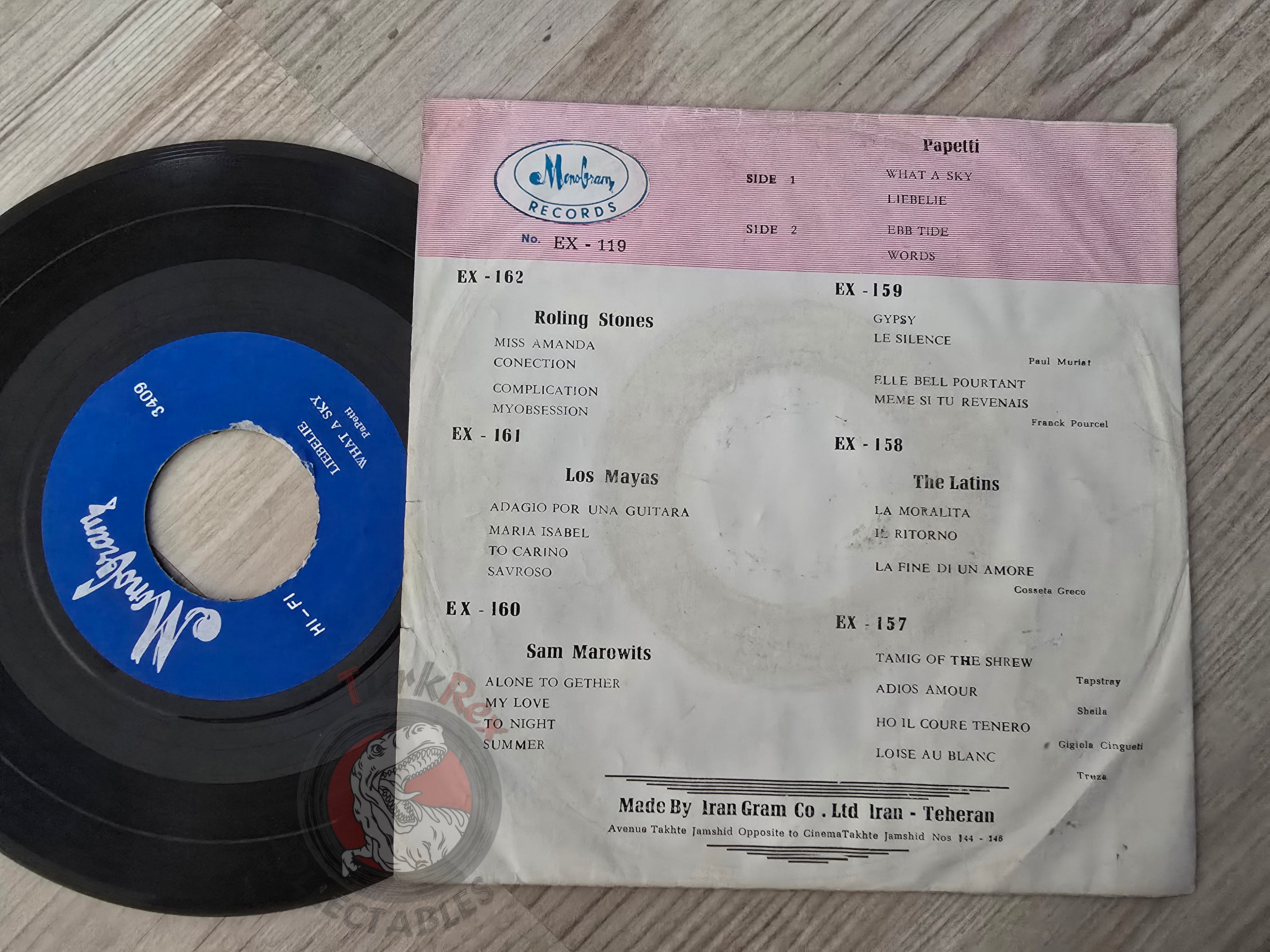 Fausto Papetti – What A Sky 7" Iran Pressing Vinyl Iranian Edition