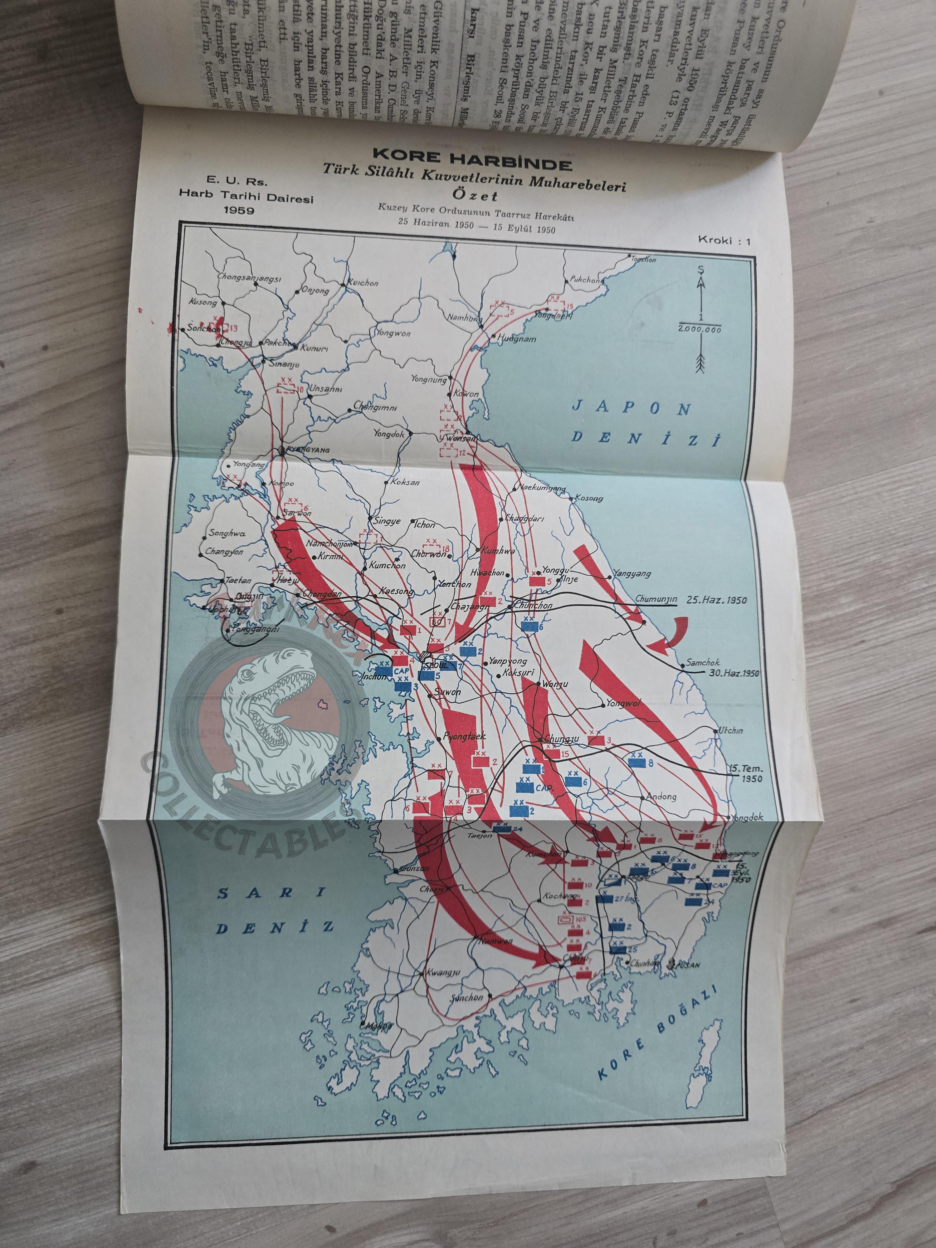 Turkish Armed Forces Operations in the Korean War 1950–1953 Turkey Book 1959 with Maps