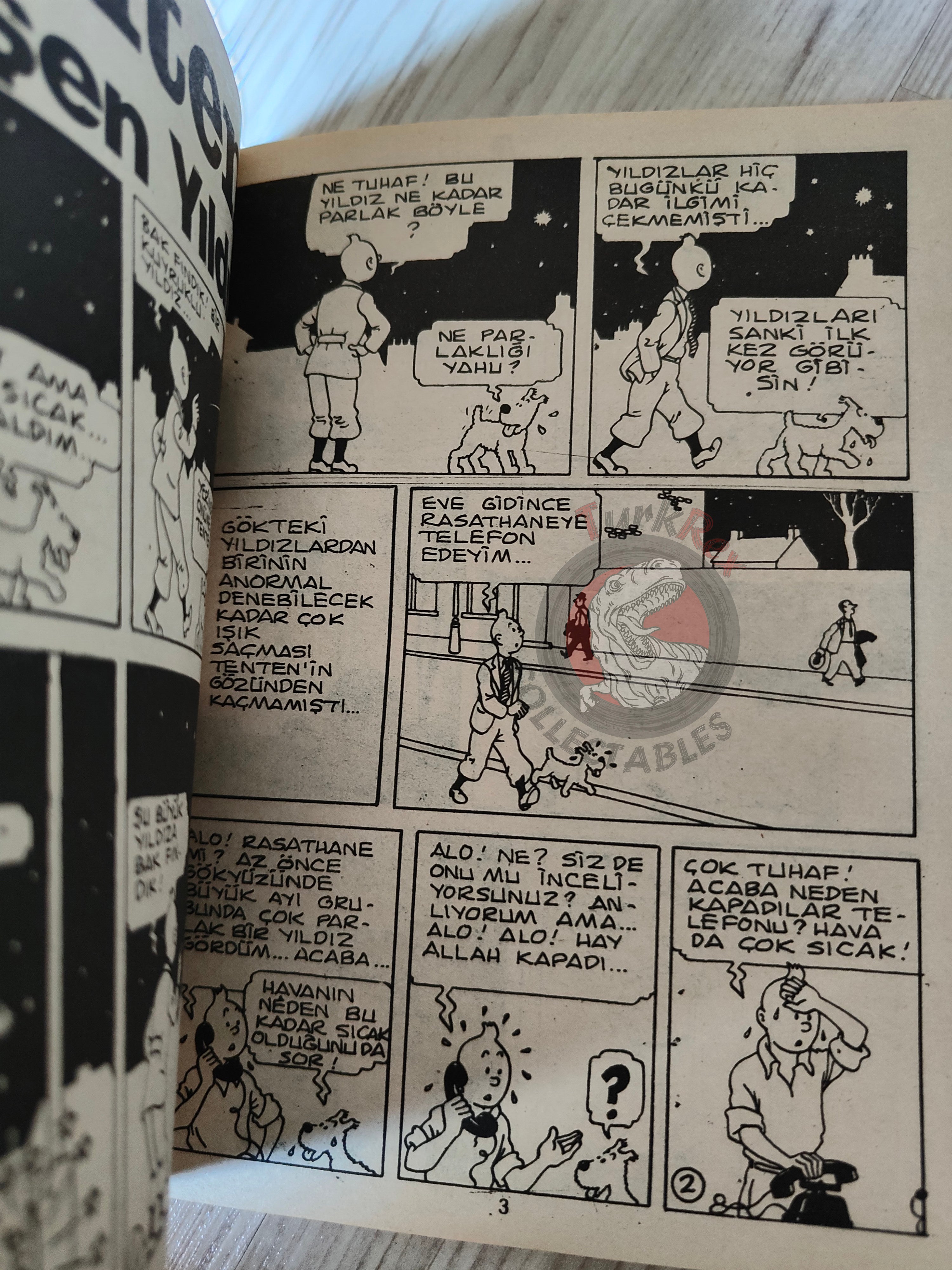 Tintin – The Shooting Star mid 1980s Turkish Edition Comic Turkey 2