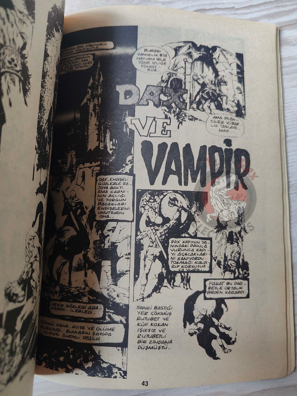 Süper Korku #15 1984 Turkish Comic Turkey Warren Eerie Dax the Warrior Special Issue