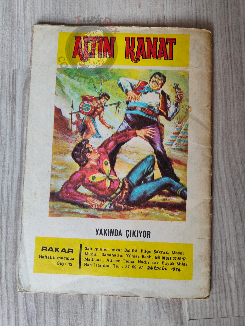 Rakar #13 1974 Turkish Comic Turkey Marcel Navarro Gaston Spirou & Fantasio
