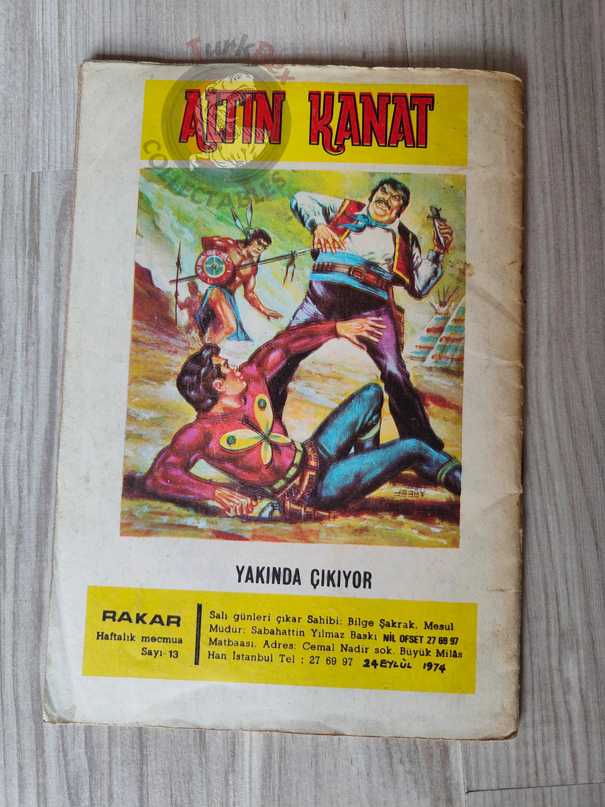 Rakar #13 1974 Turkish Comic Turkey Marcel Navarro Gaston Spirou & Fantasio