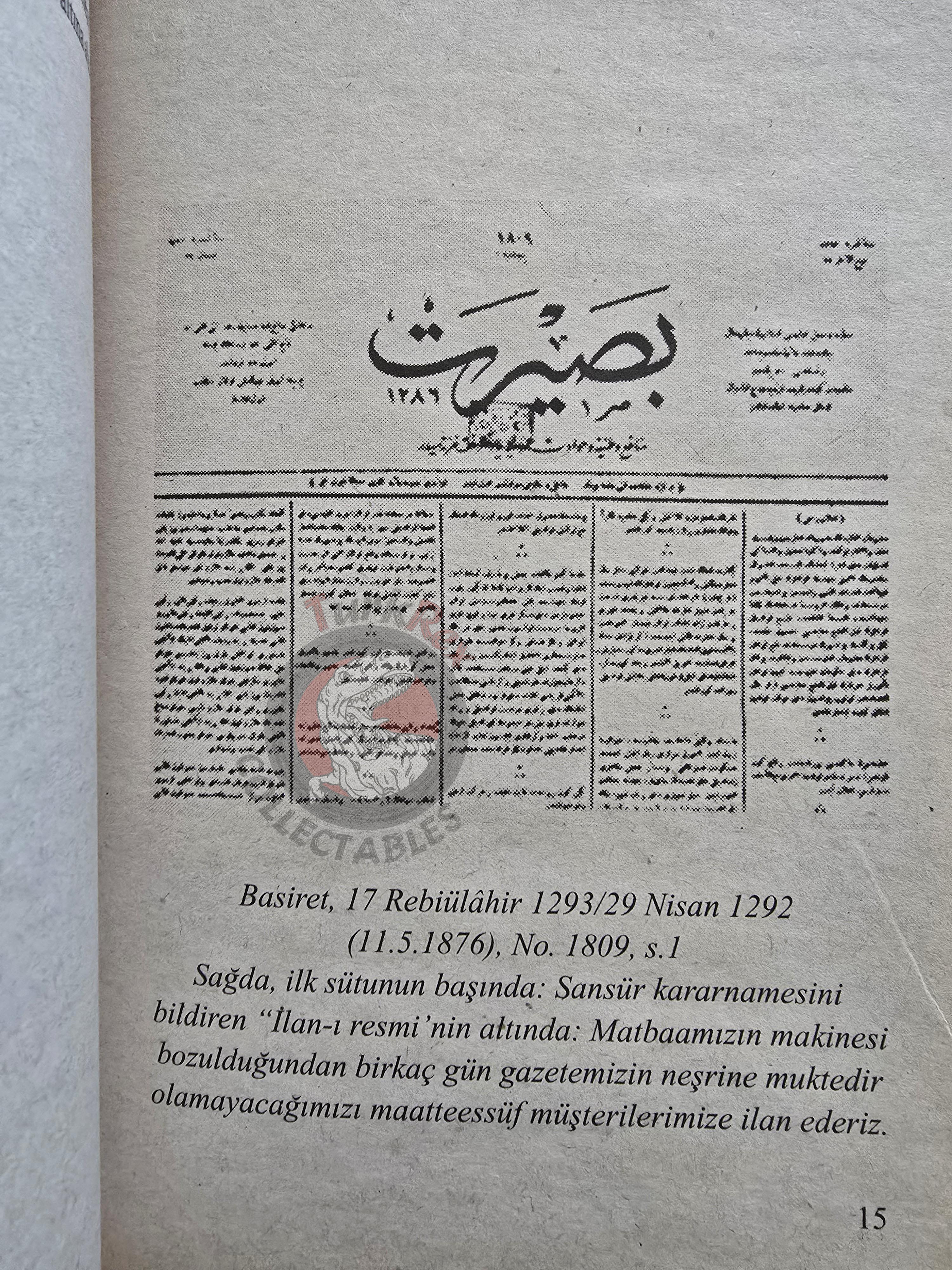 Cevdet Kudret – Censorship in Abdulhamid II Era 2000 Turkish Book Turkey Ottoman