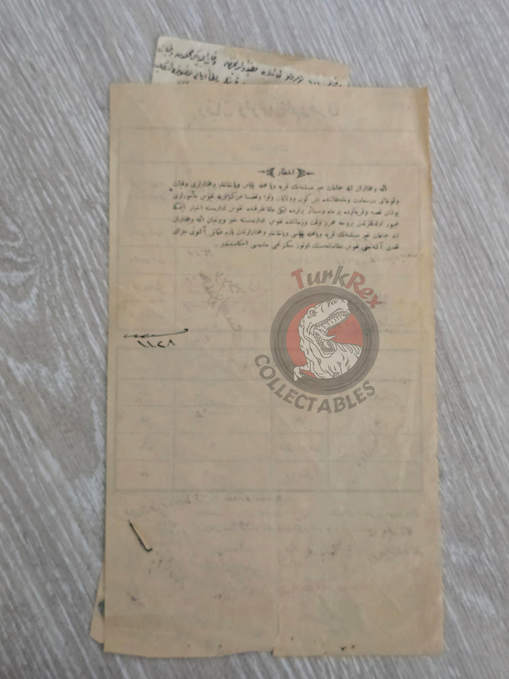 Ottoman 1916 Death and Incident Certificate Military Deserter WW1 Janissary Çankırı Army Kurdish