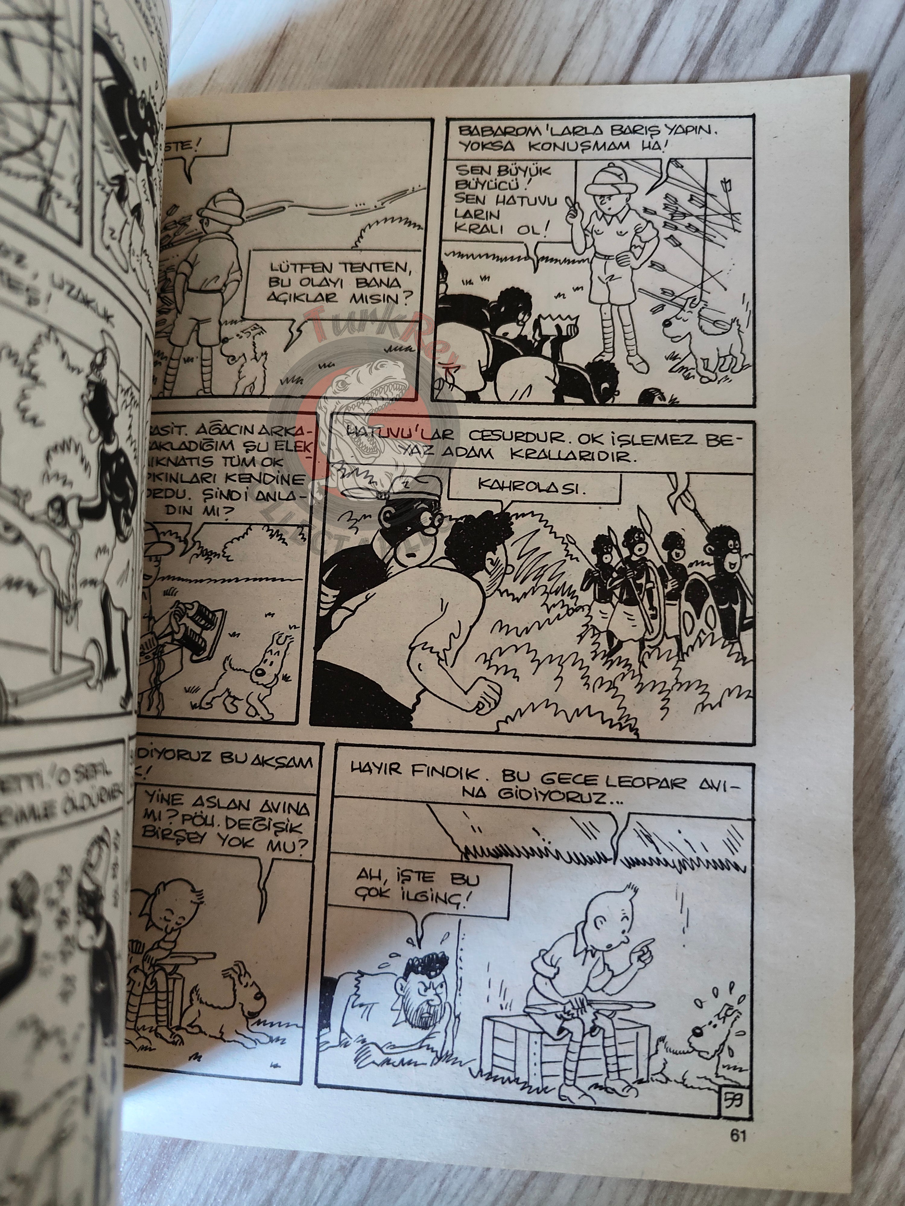 Tintin – Tintin in the Congo mid 1980s Turkish Edition Comic Turkey 2