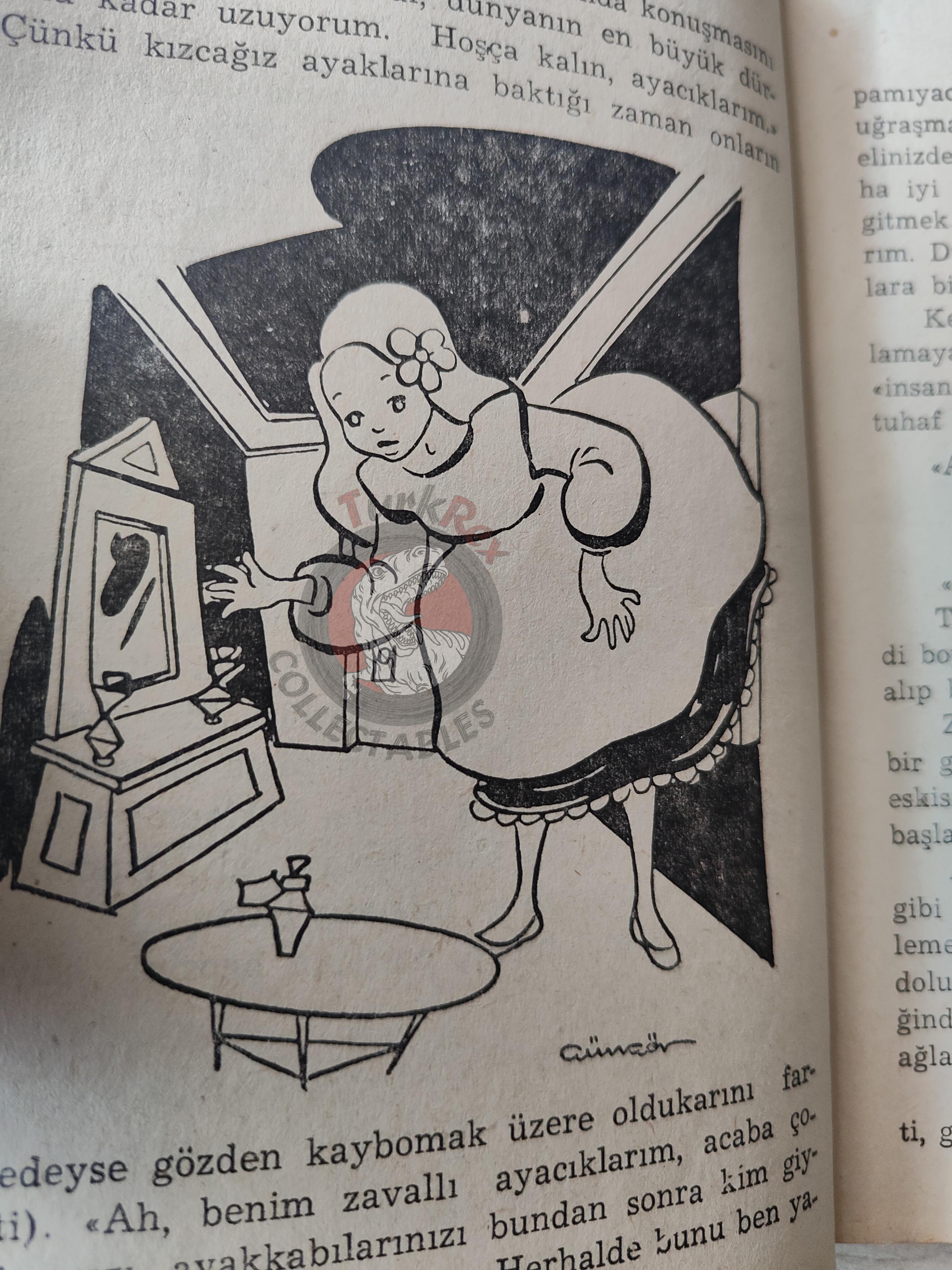 Lewis Carroll – Alice in Wonderland 1953 Turkish Book Turkey Illustrated