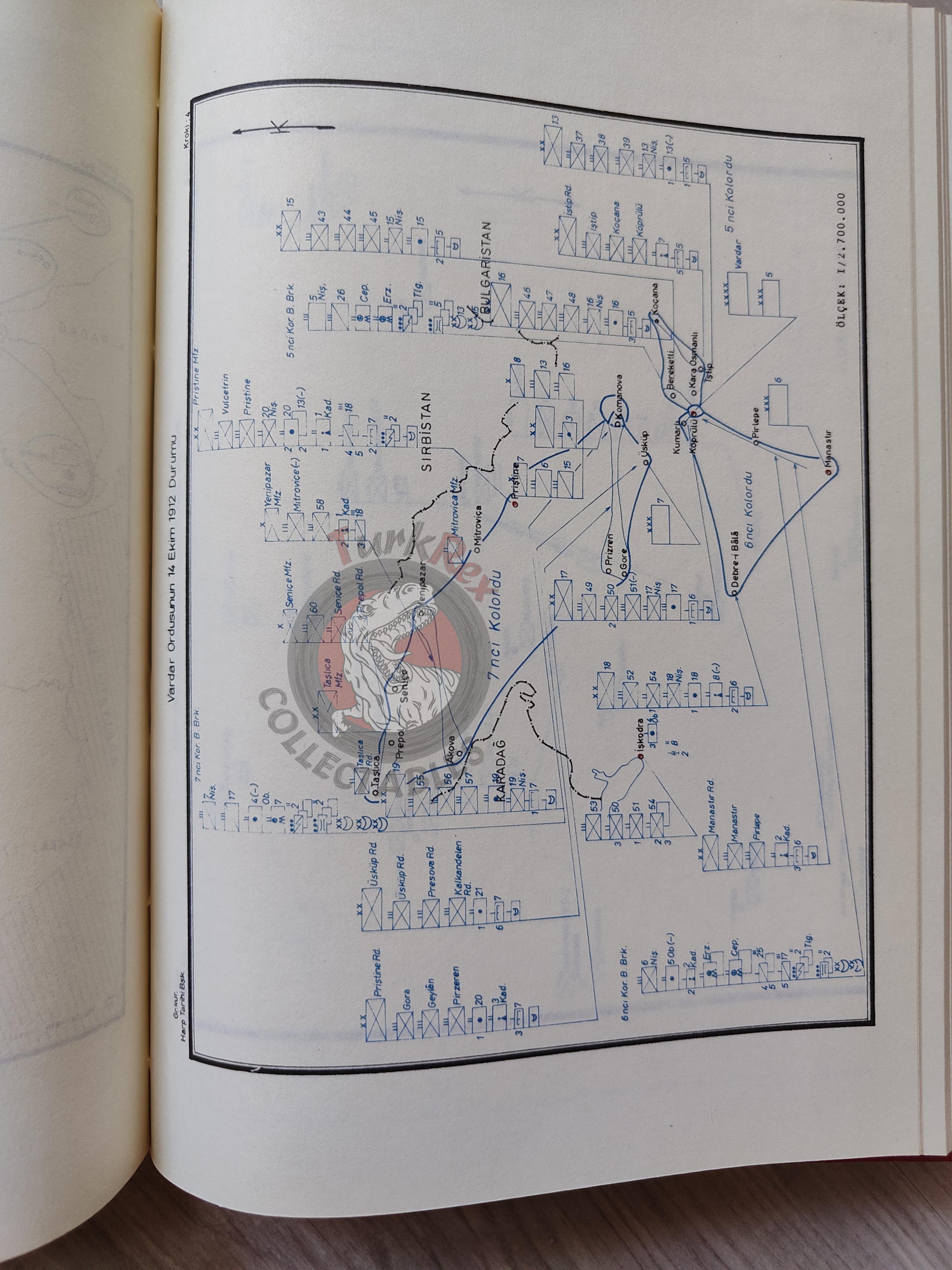 Balkan War Western and Vardar Army Ustruma 1979 Turkish Book Military Ottoman Empire Maps