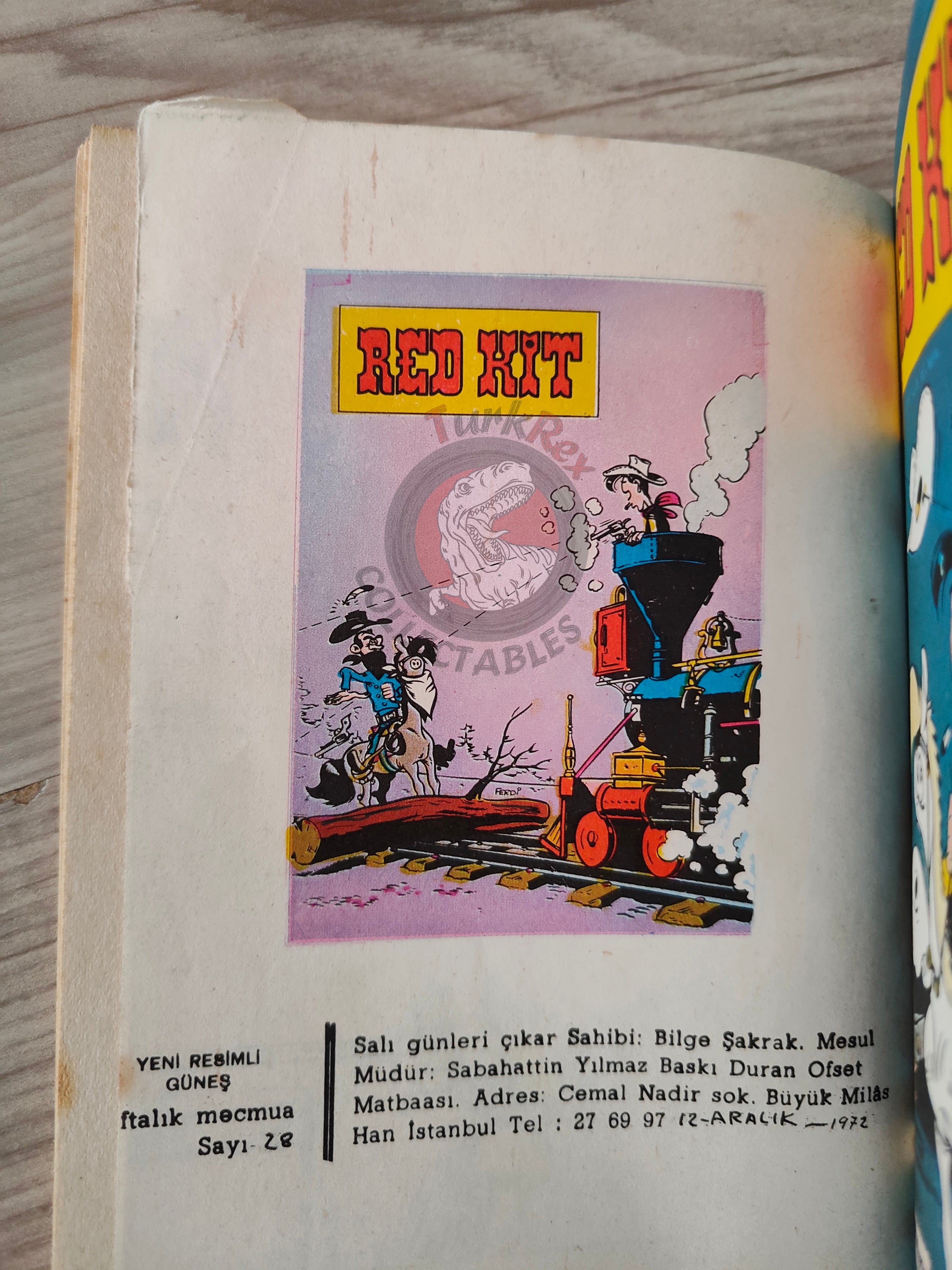 Lucky Luke #10 La Ville Fantôme 1972 Turkish Comic Turkey Gil Jourdan Gaston