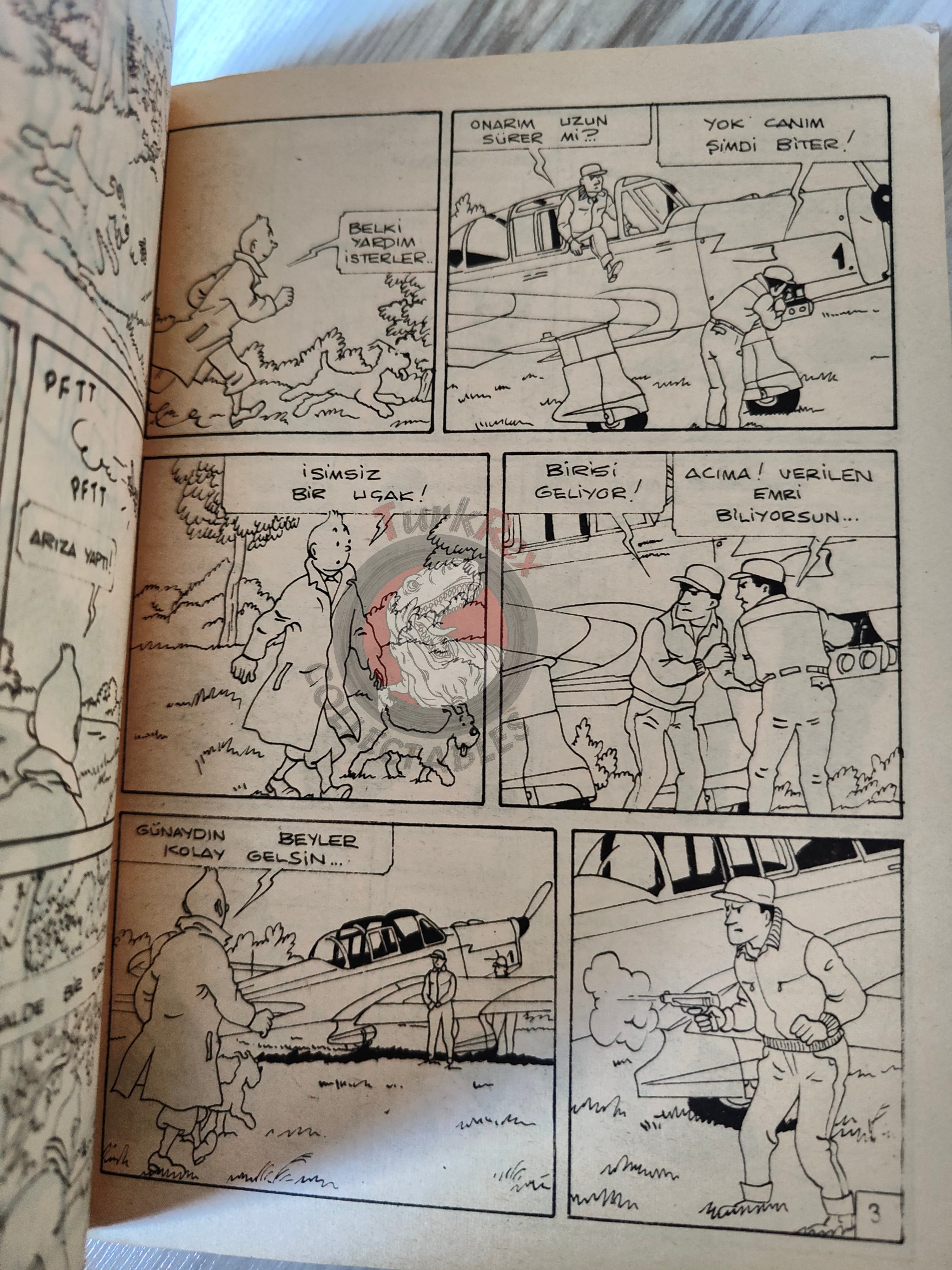 Tintin – The Black Island mid 1980s Turkish Edition Comic Turkey 1