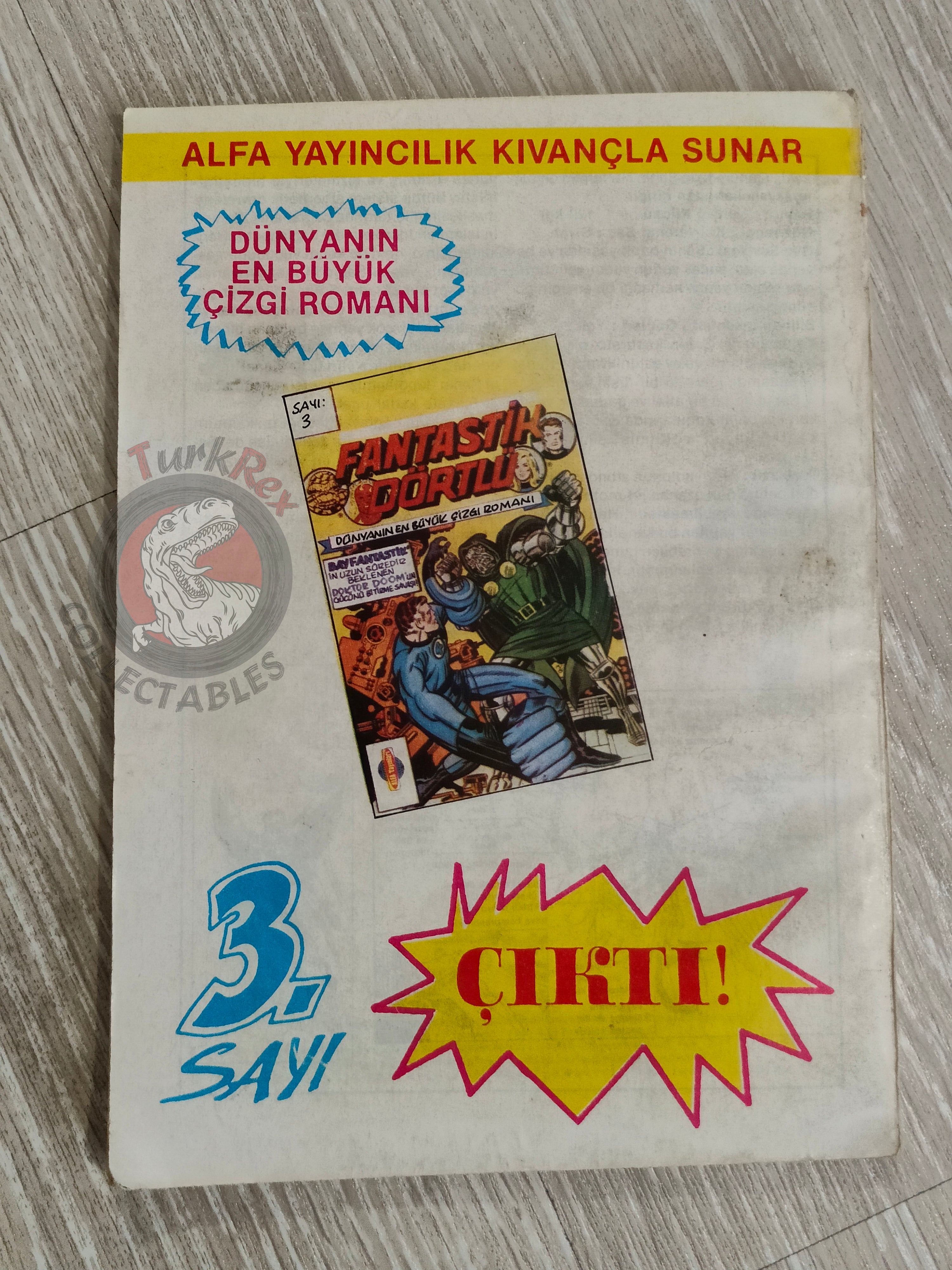 Captain America – Issue #3 1988 Turkish Comic Turkey #163 #164 #165 #166