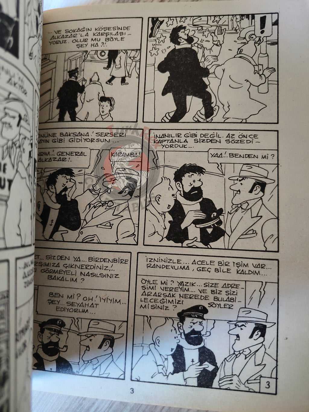Tintin – The Red Sea Sharks mid 1980s Turkish Edition Comic Turkey 2