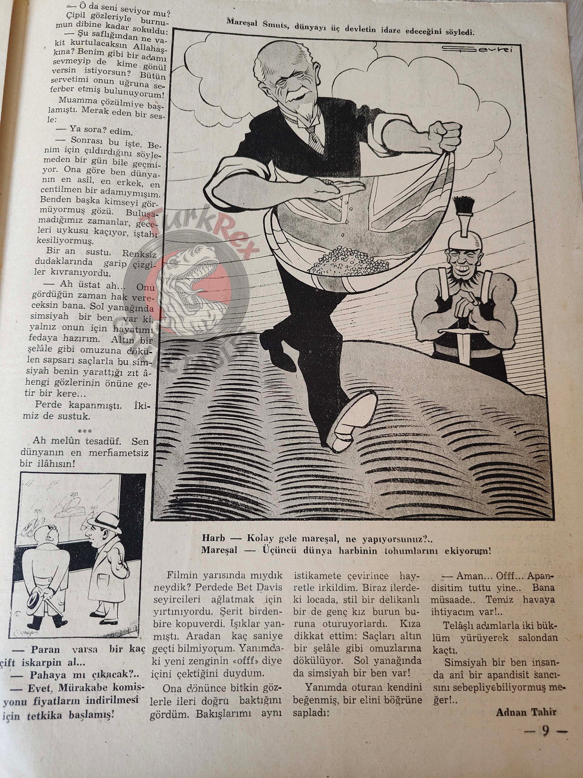Akbaba 1943 Humor Magazine Turkish Turkey Germany Japan WW2 era China Churchill USA Uncle Sam