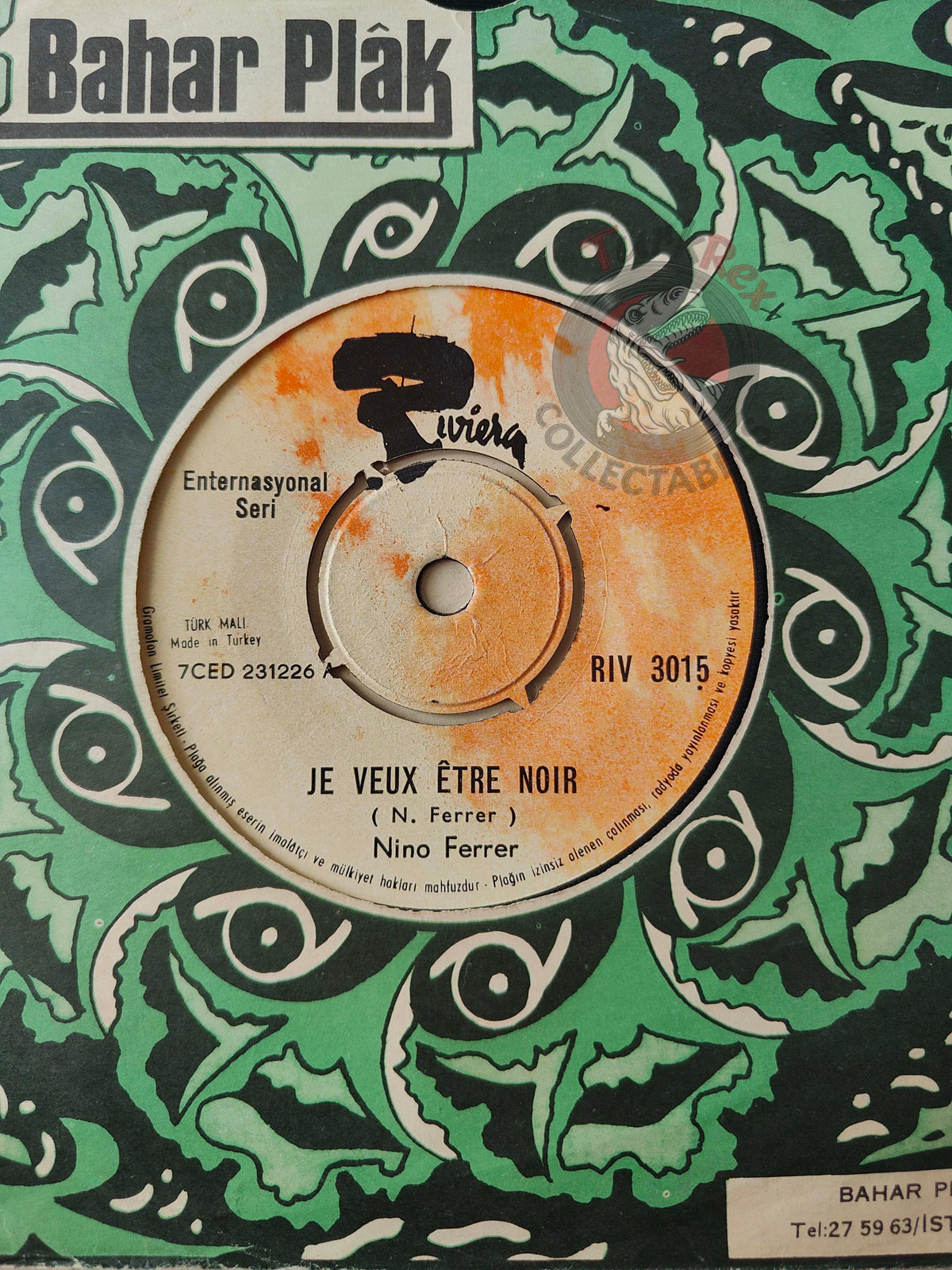 Nino Ferrer – Je Veux Etre Noir 7" Turkish Pressing Vinyl Turkey Edition