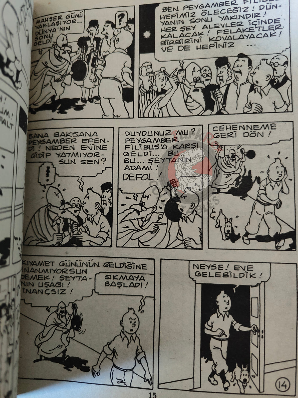Tintin – The Shooting Star mid 1980s Turkish Edition Comic Turkey 1