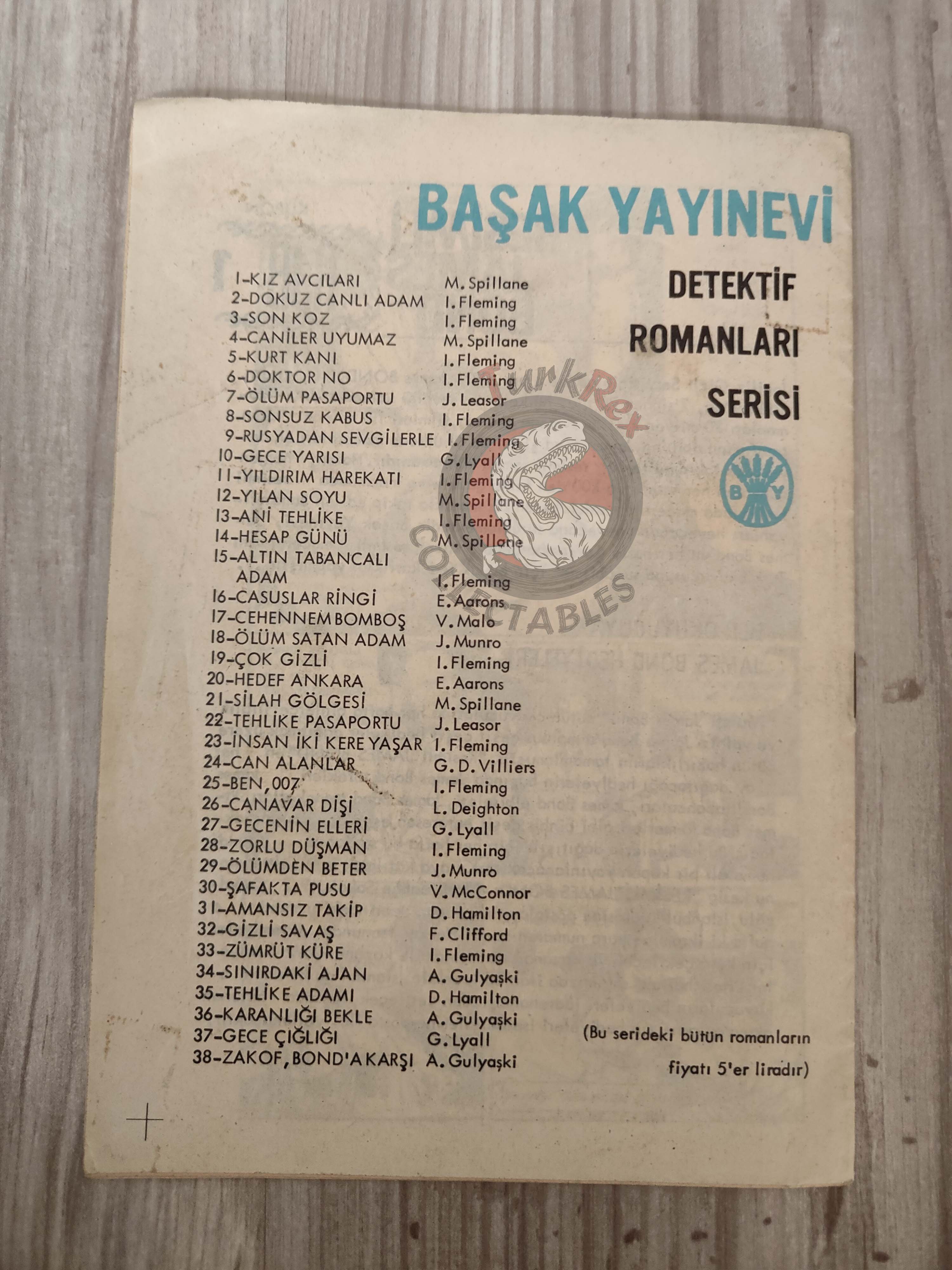 James Bond #1 On Her Majesty’s Secret Service 1967 Turkish Comic Turkey Daily Express
