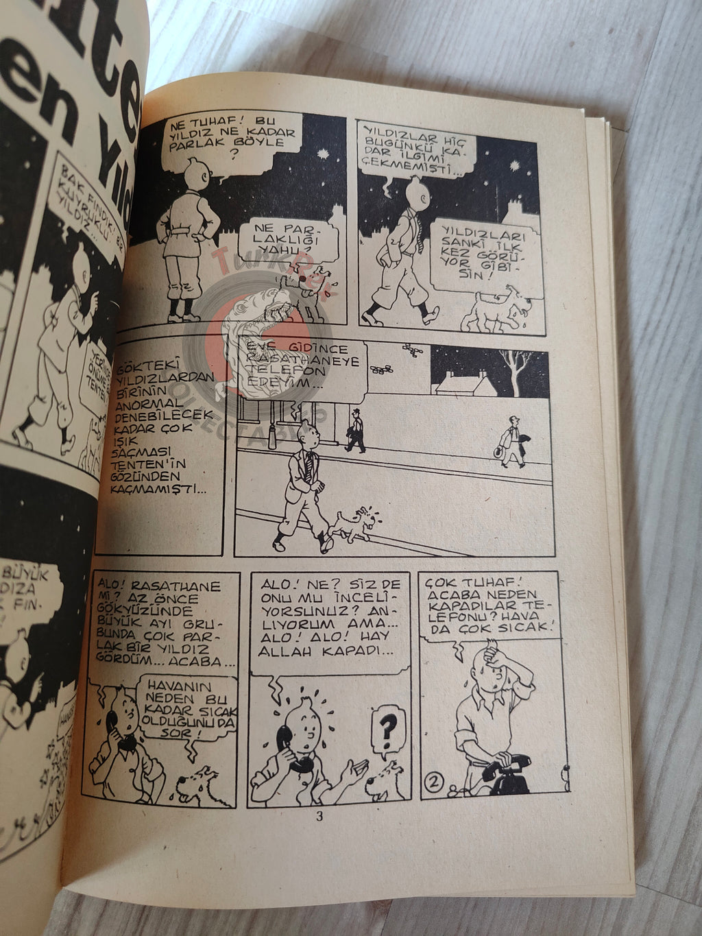 Tintin – The Shooting Star early 1980s Turkish Edition Comic Turkey 2