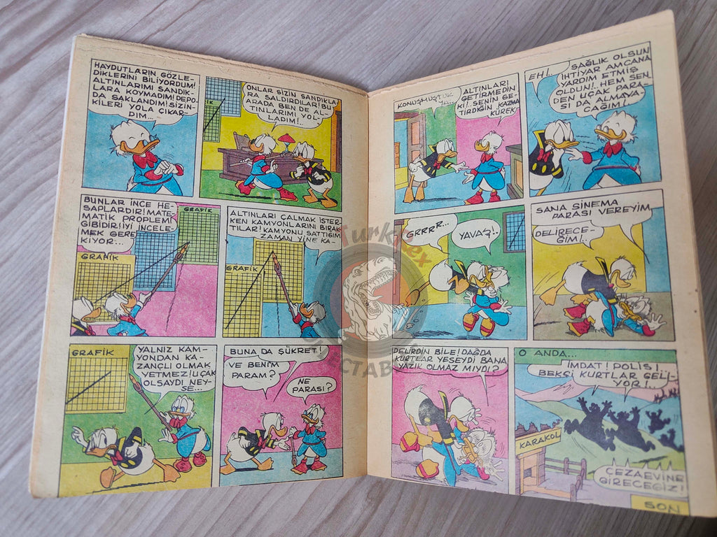 Mickey Mouse Mag #10 1970 Turkish Comic Turkey Walt Disney Donald Duck