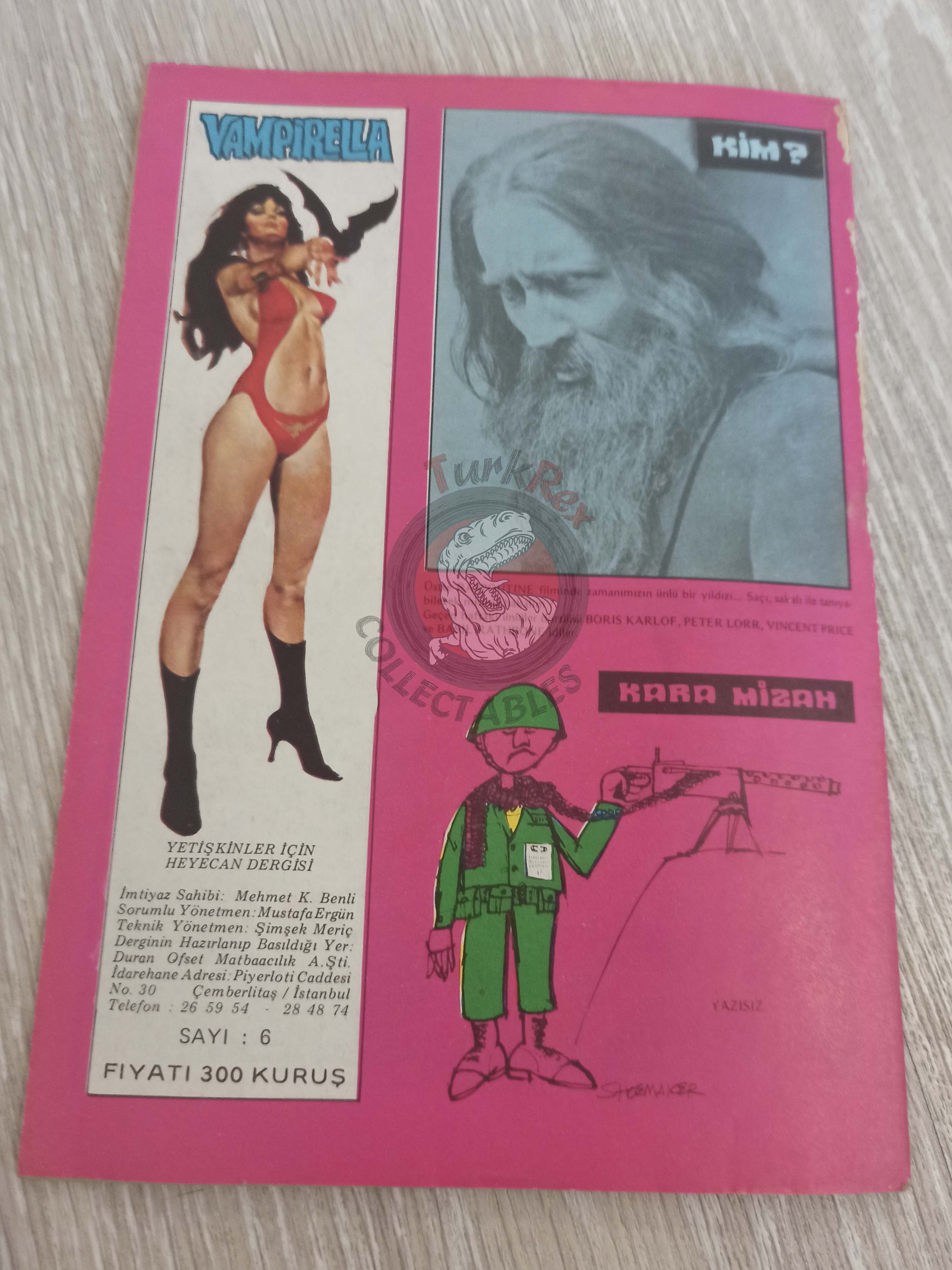 Vampirella #6 1976 Turkish Comic Turkey Warren Publishing cover #51 #16