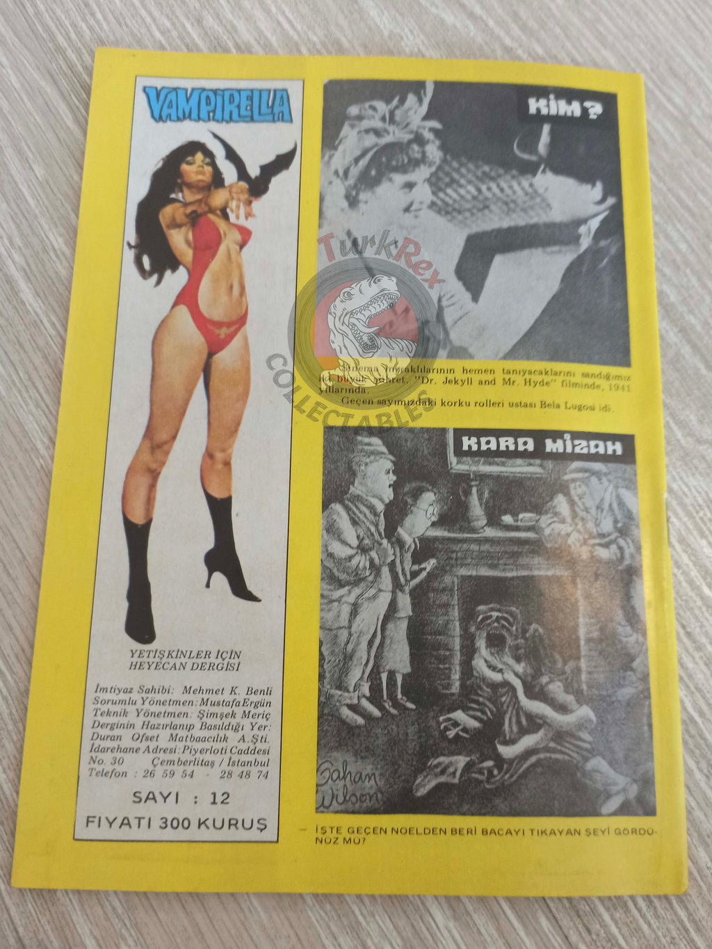 Vampirella #12 1977 Turkish Comic Turkey Warren Publishing cover #30 #20 Morbius