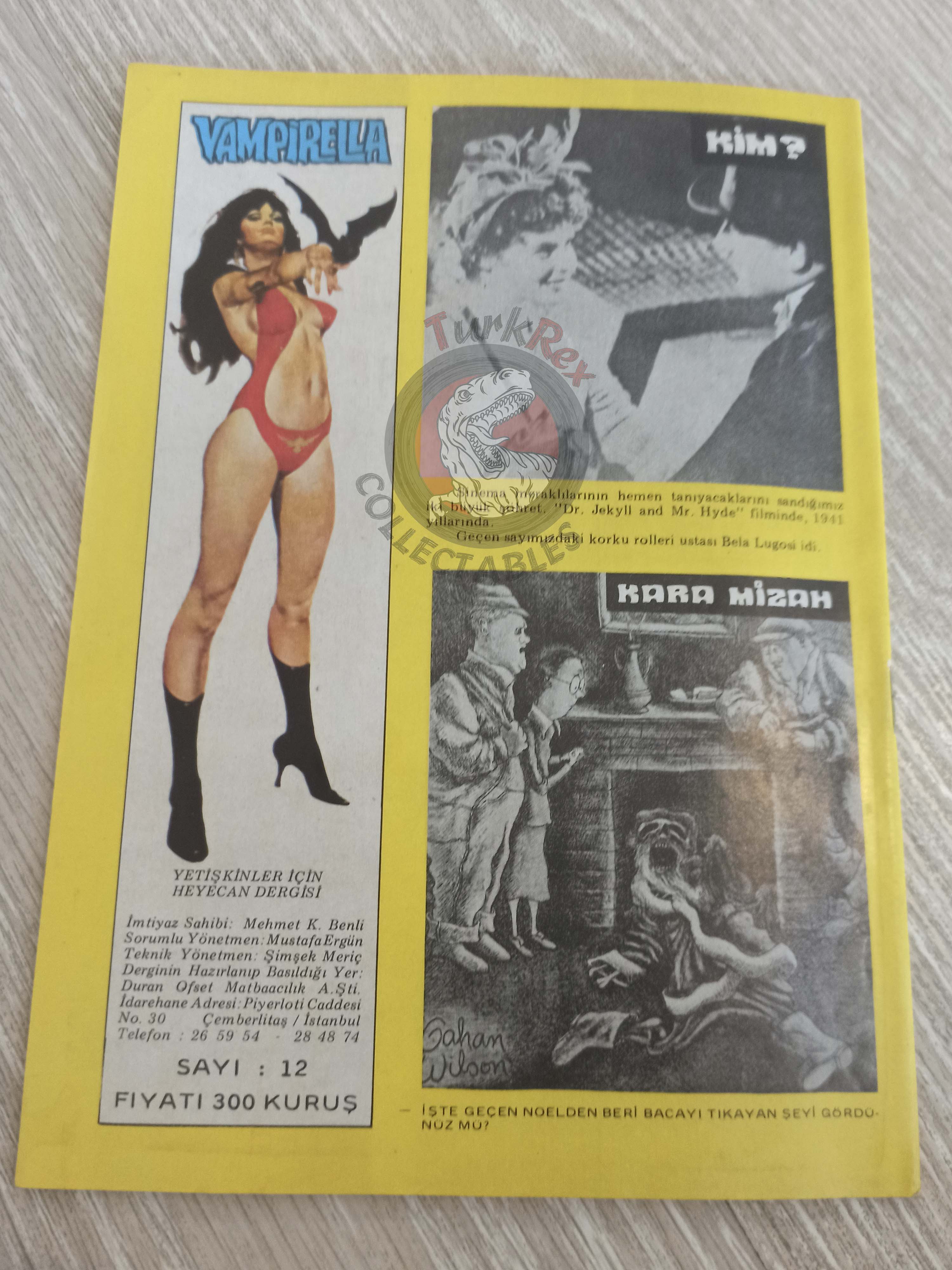 Vampirella #12 1977 Turkish Comic Turkey Warren Publishing cover #30 #20 Morbius