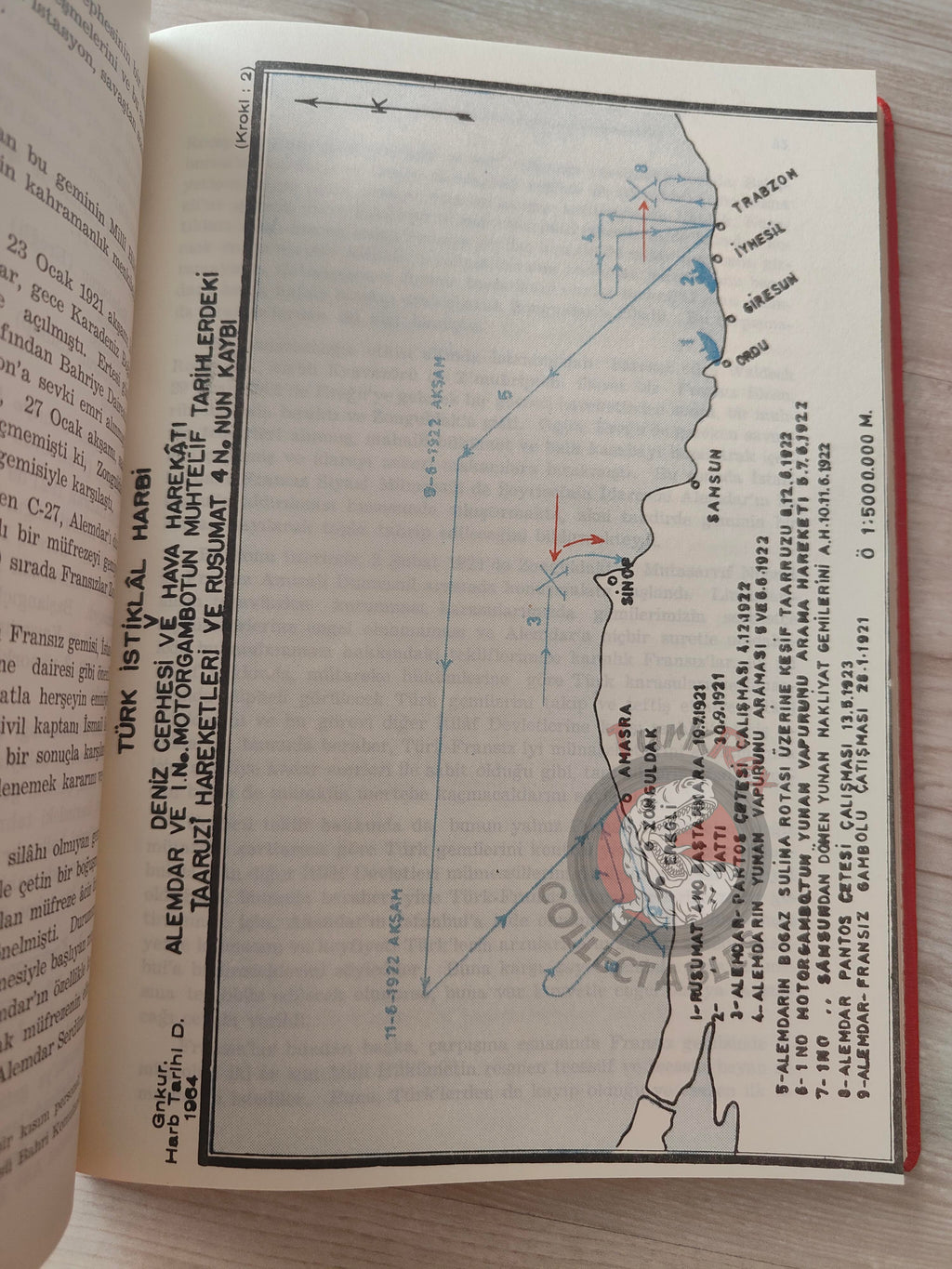 Turkish War of Independence Naval Front and Aviation Operations 1964 Book Military Ottoman Empire Maps