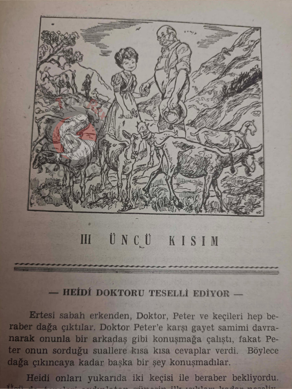 Johanna Spyri – Heidi 1958 Turkish Book Turkey Illustrated William Sharp
