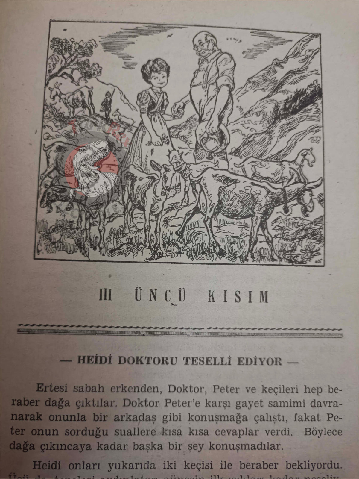 Johanna Spyri – Heidi 1958 Turkish Book Turkey Illustrated William Sharp
