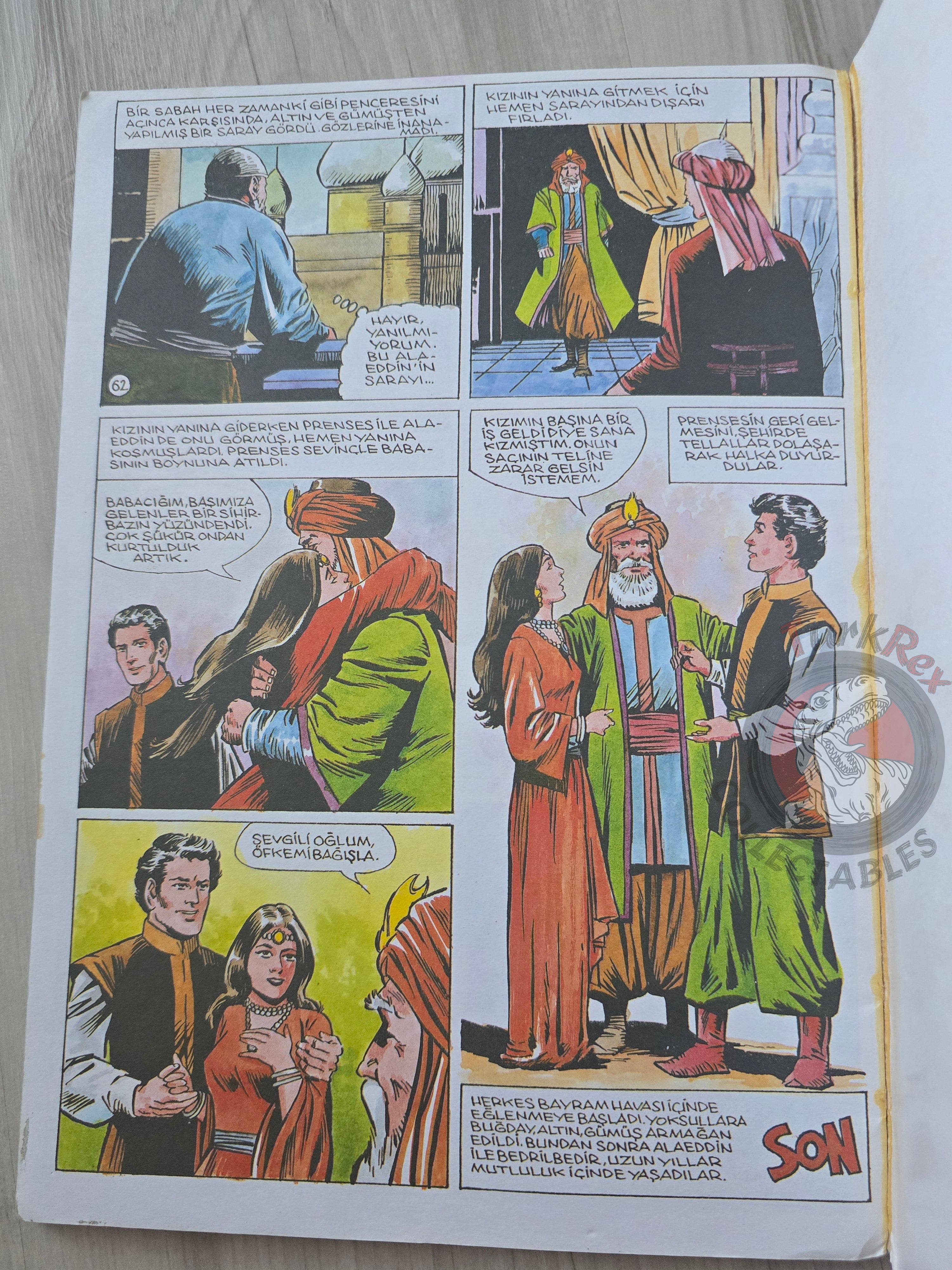 Aladdin and the Wonderful Lamp Turkish Comic Turkey Classics Ilustrated