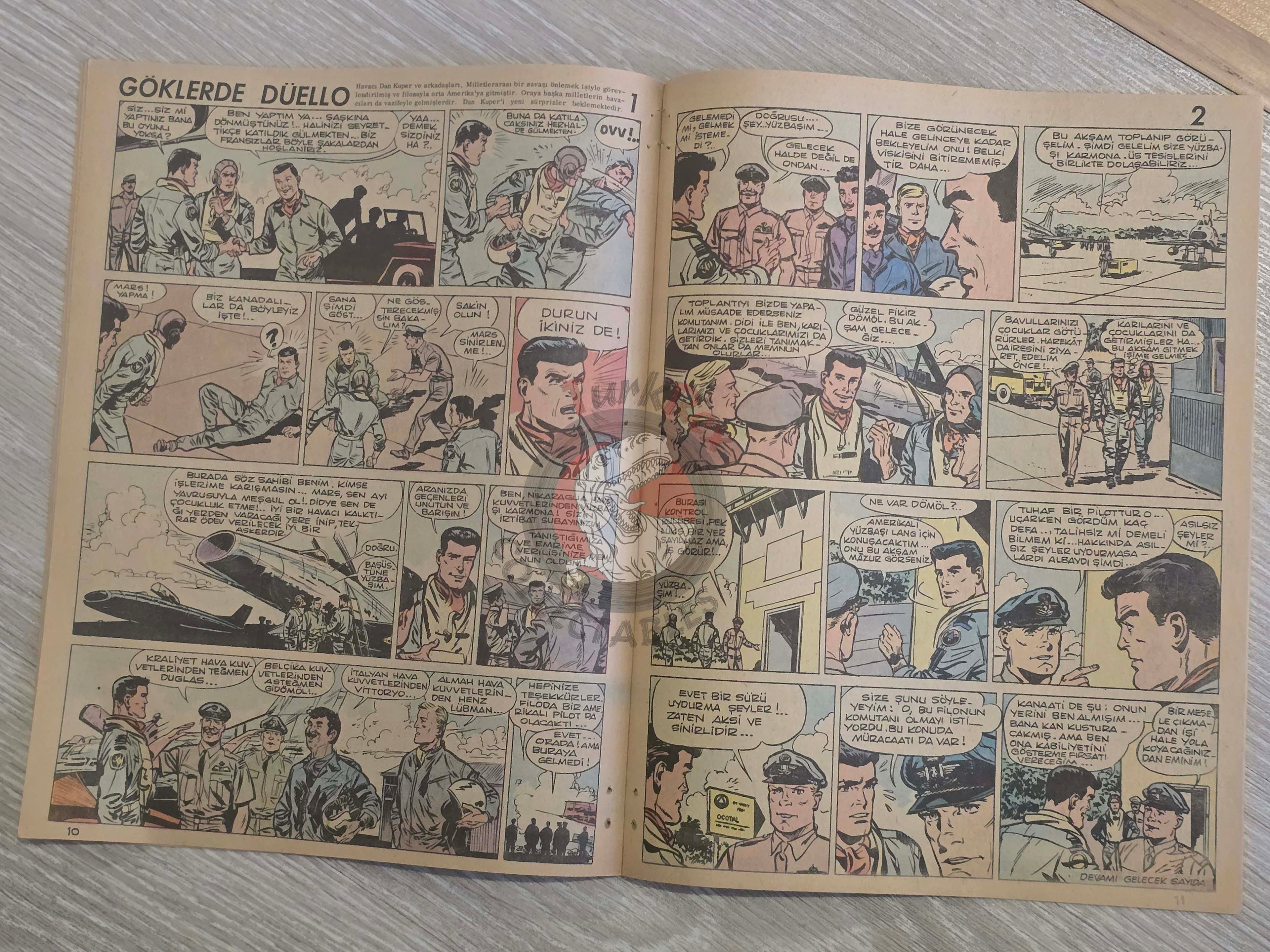 ZıpZıp #9 Dan Cooper 1964 Tintin Magazine Turkish Comic Turkey Ric Hochet Pom et Teddy