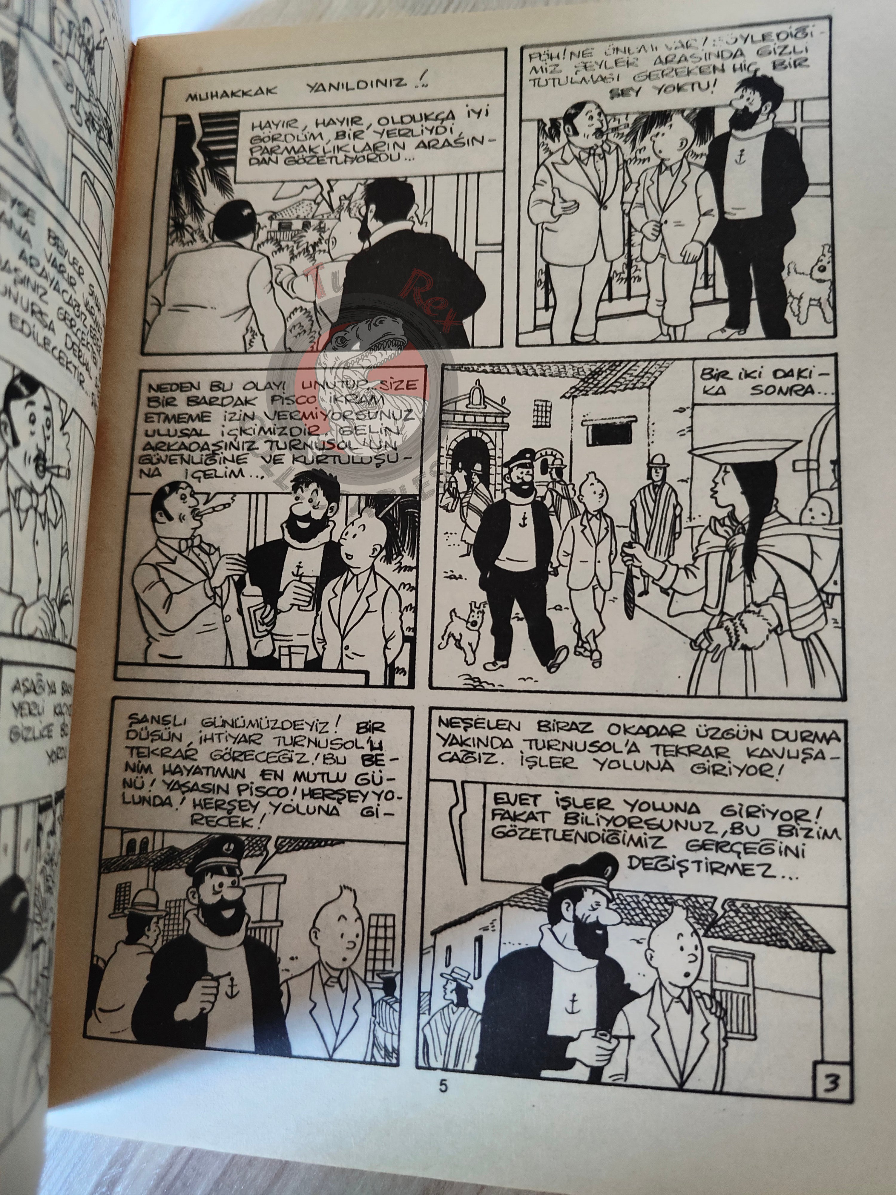 Tintin – Prisoners of the Sun mid 1980s Turkish Edition Comic Turkey 1
