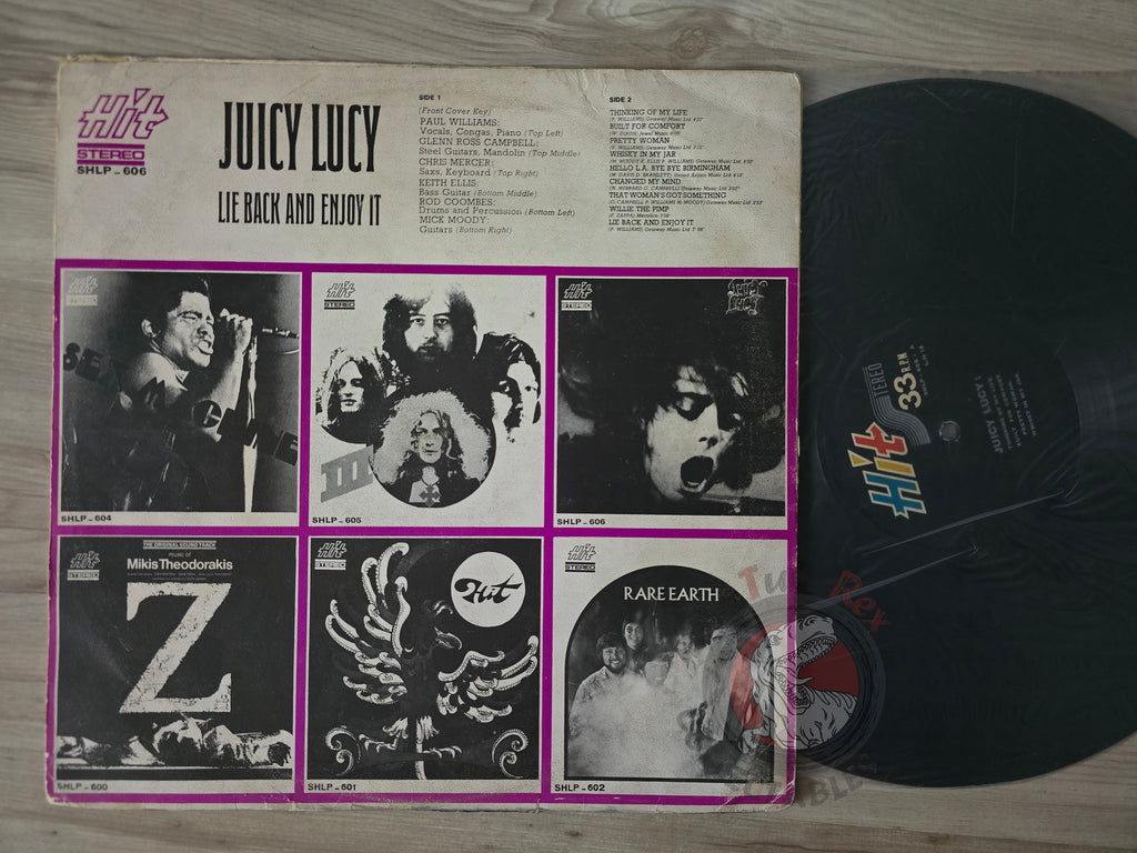 Juicy Lucy – Lie Back And Enjoy It Iranian Pressing Vinyl Iran Edition