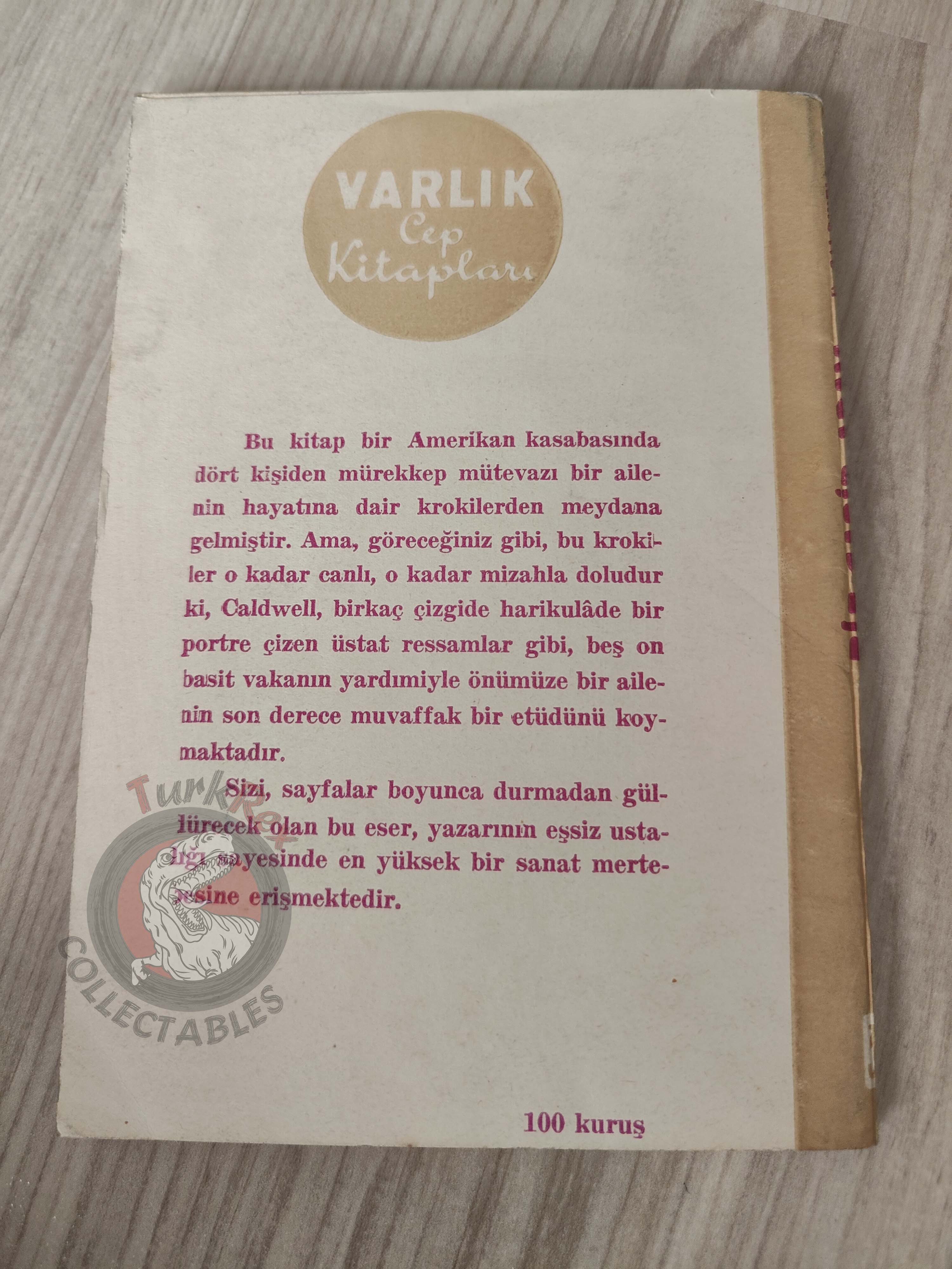 Erskine Caldwell – Georgia Boy 1951 1st Turkish Book Turkey