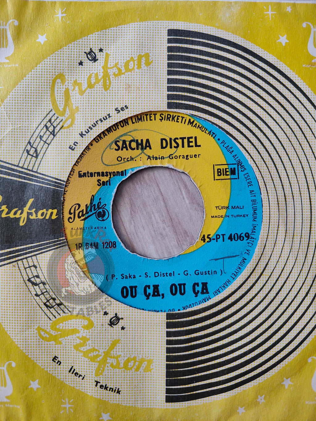 Sacha Distel – Kime Derler, Sana Derler... 7" Turkish Pressing Vinyl Turkey Edition