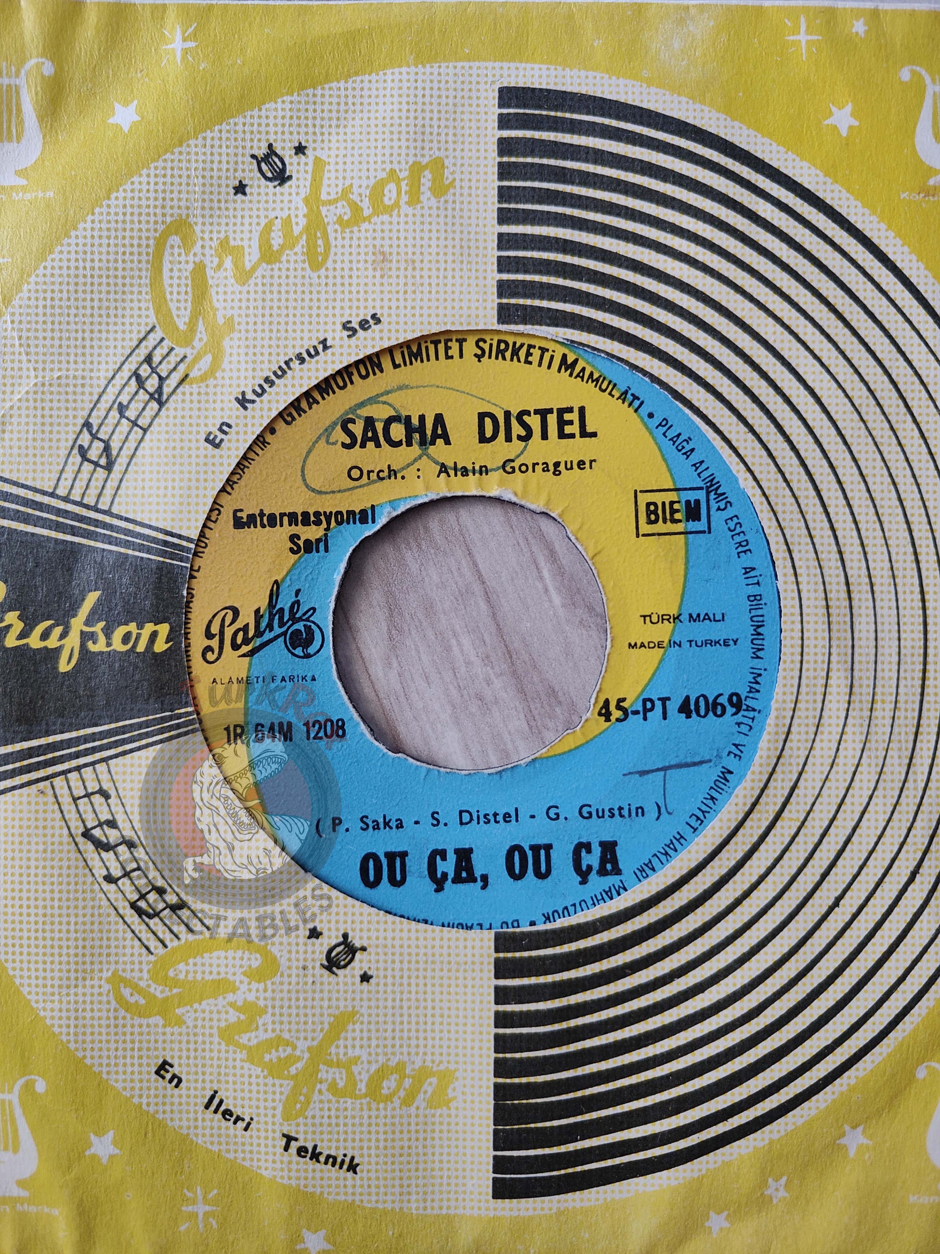 Sacha Distel – Kime Derler, Sana Derler... 7" Turkish Pressing Vinyl Turkey Edition