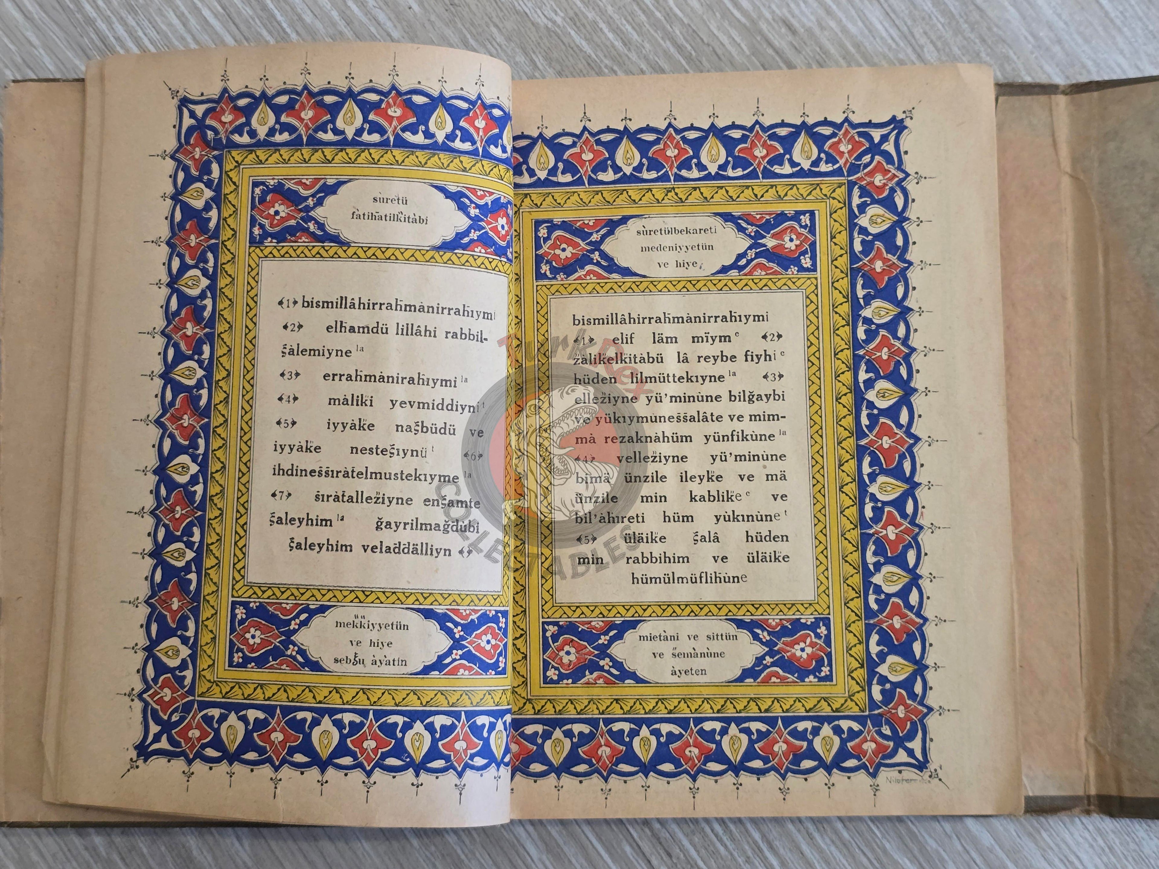 Qur'an Holy Quran Turkish & Arabic The First Latin Script Transliteration in Turkey Koran