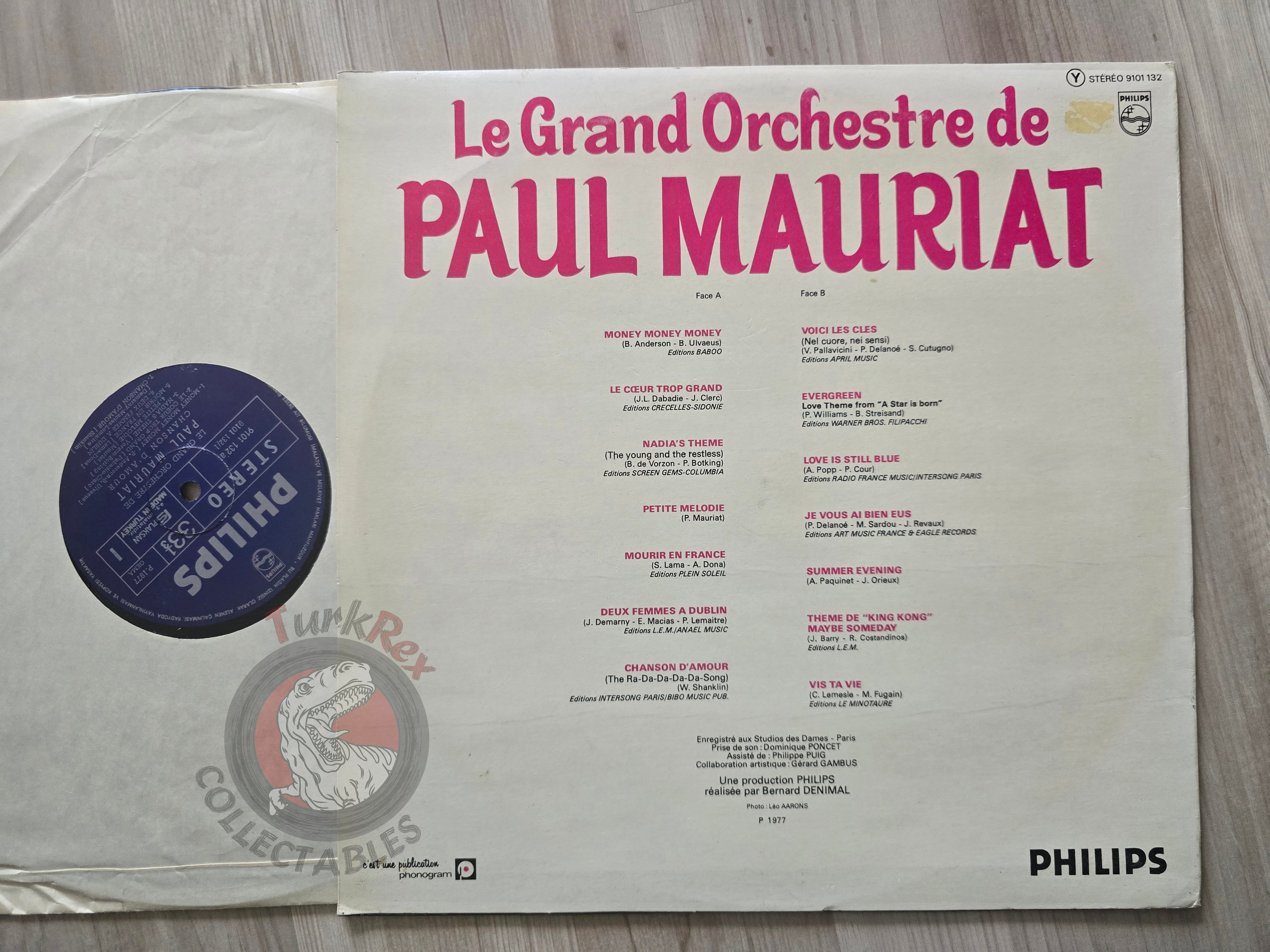 Paul Mauriat – Chanson D'Amour Turkish Pressing Vinyl Turkey Edition