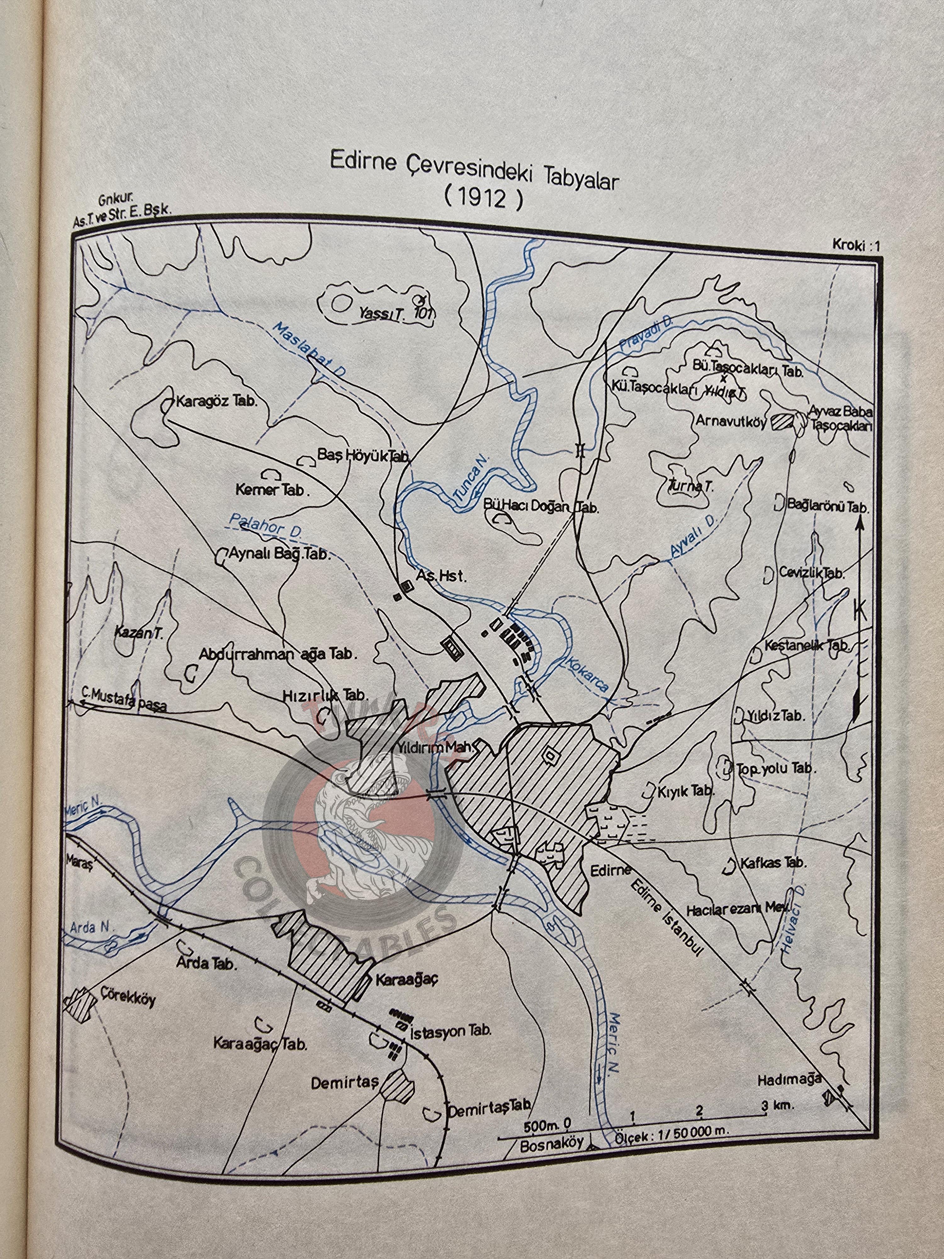 Balkan War Battles Around the Edirne Fortress 1980 Turkish Book Military Ottoman Empire Maps