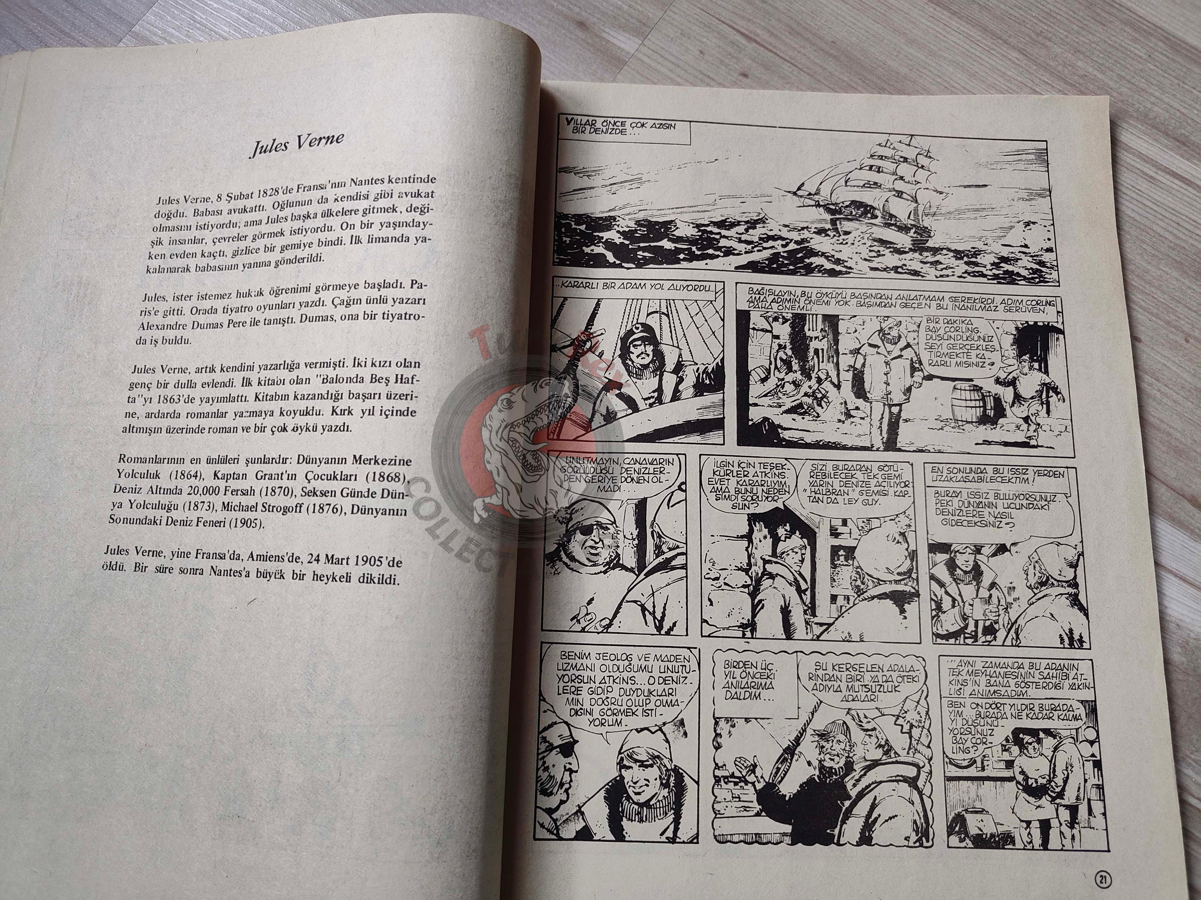Milliyet Çocuk #28 1979 Turkish Comic Turkey Joyas Literarias Juveniles #65 Jules Verne