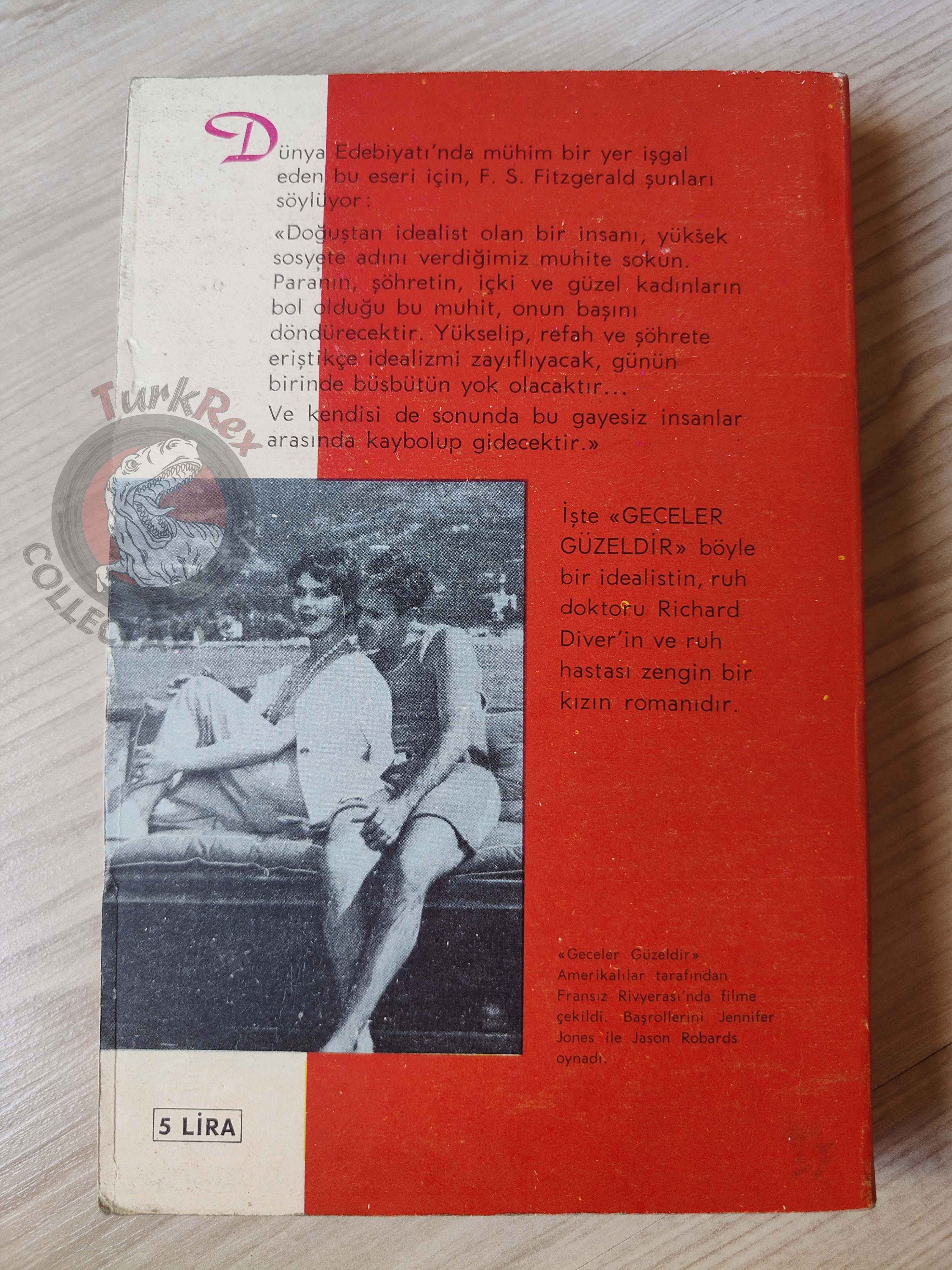F. Scott Fitzgerald  – Tender Is the Night 1962 1st Turkish Book Turkey