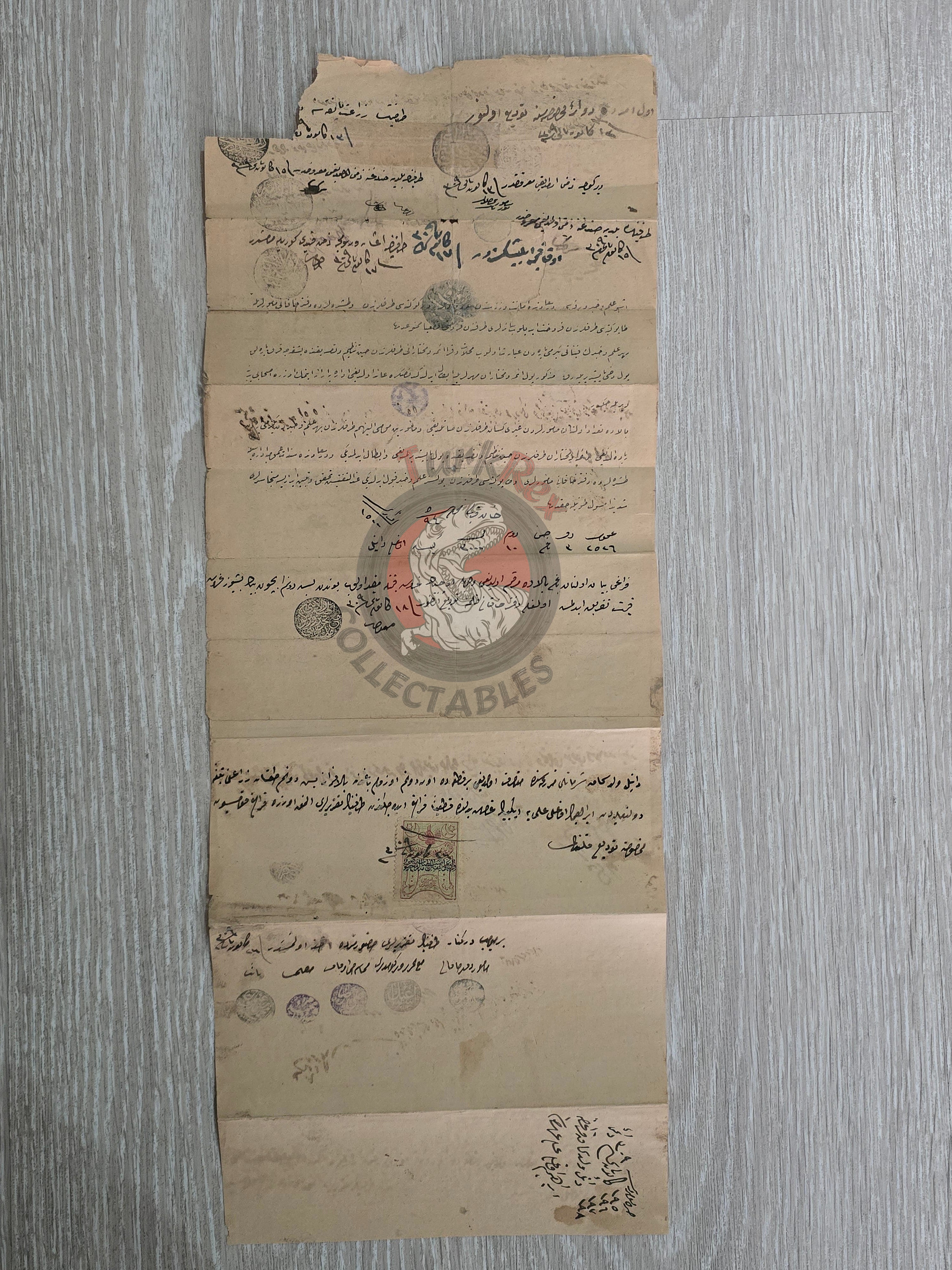 Ottoman 1894 Land Deed Vineyard in Adana Title Armenian Citizen Armenia