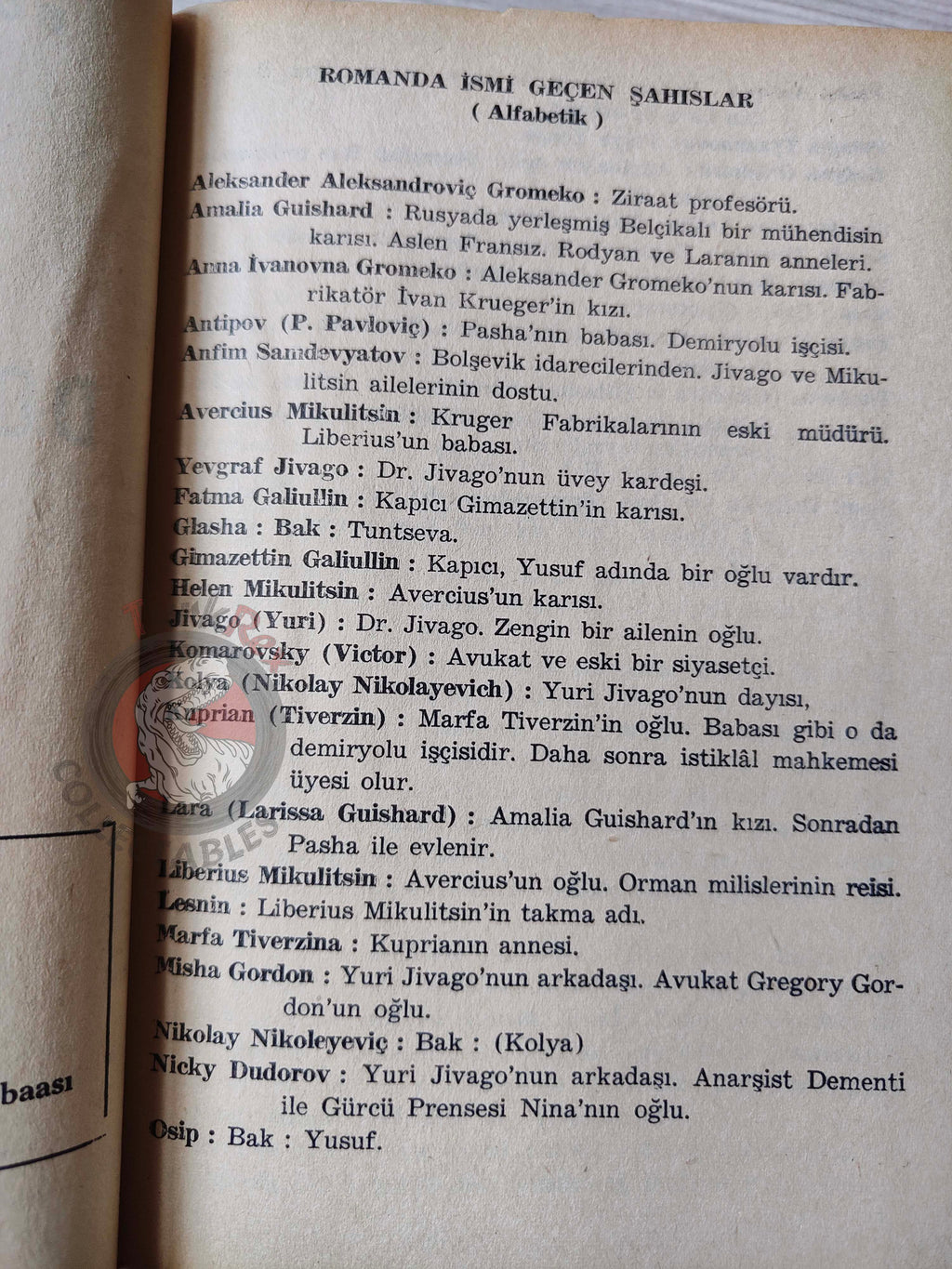Boris Pasternak – Doctor Zhivago 1965 HC/DJ Turkish Book Turkey