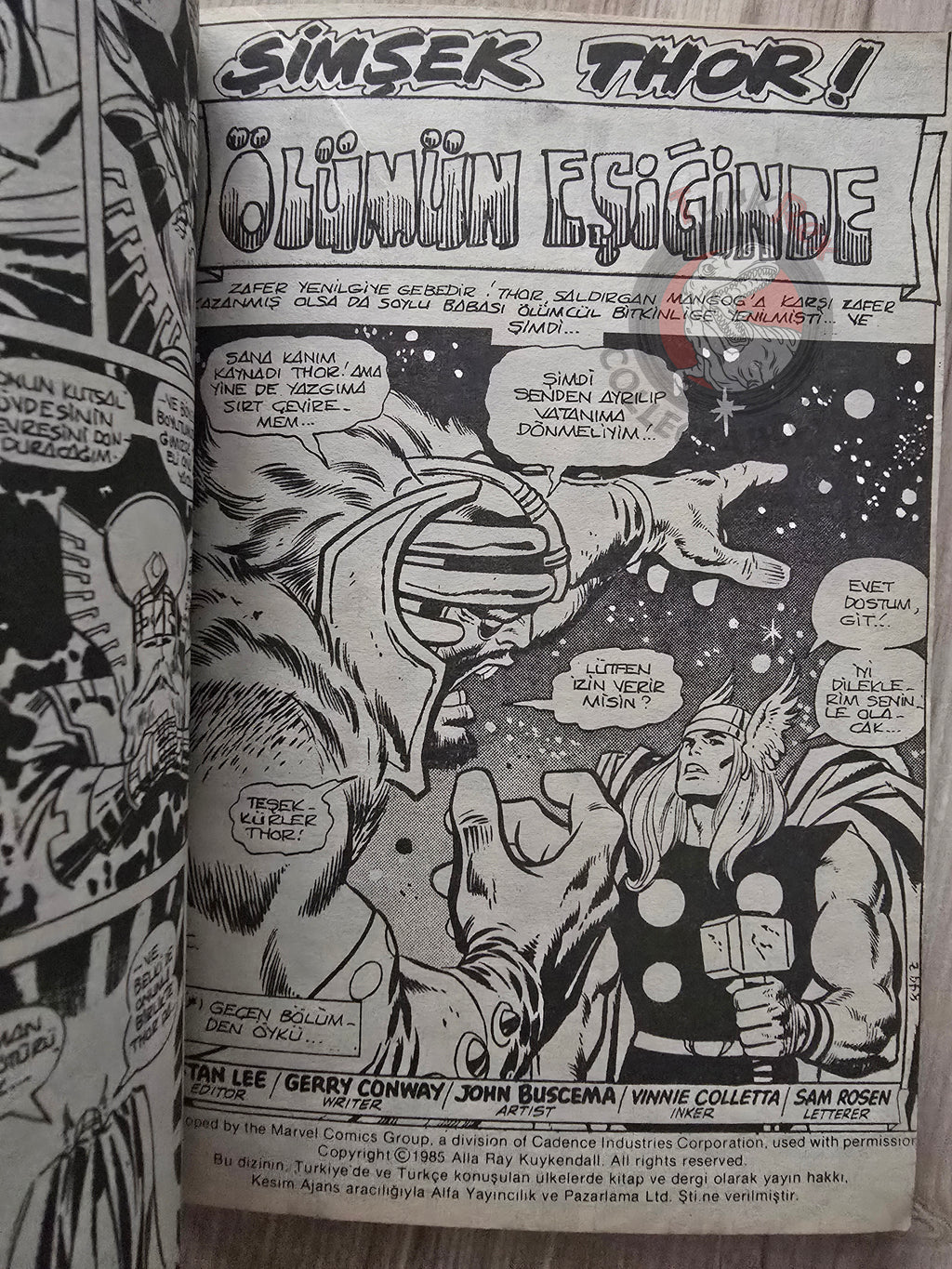 Thor Vol #3 1987 Turkish Comic Turkey The Mighty Thor #197–204 cover #195