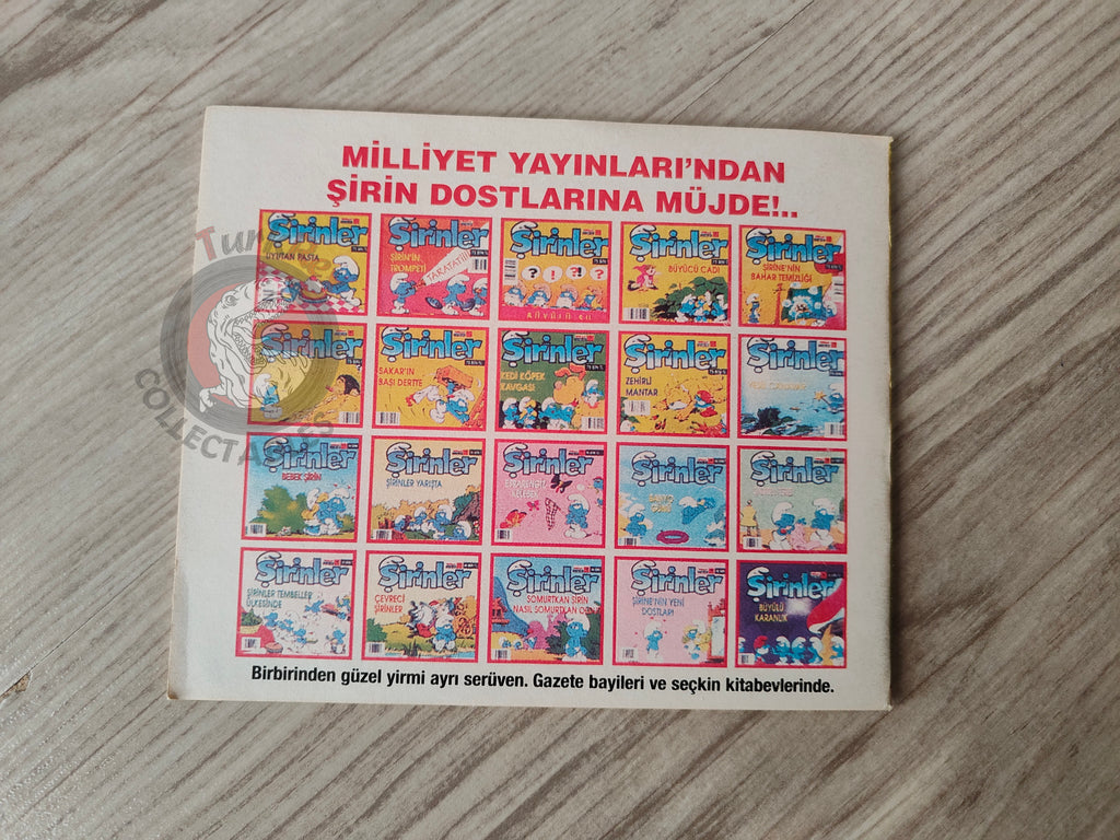 The Smurfs - Gurgelhals will Schlümpfe zaubern 1997 Turkish Book Turkey Die Schlümpfe Minibuch