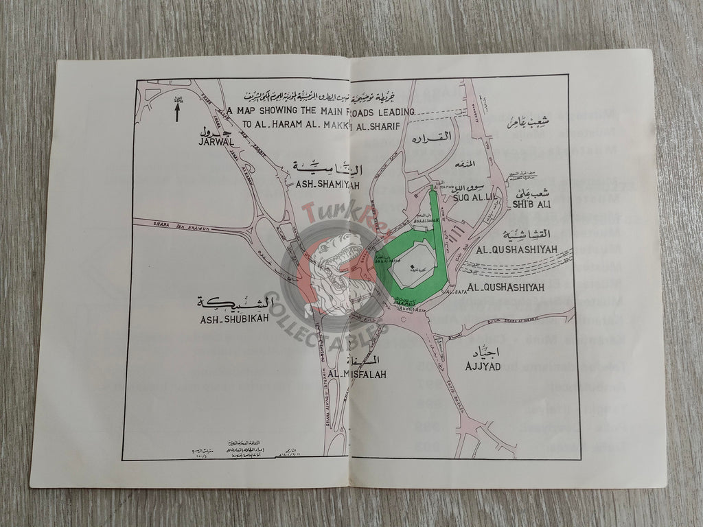 Hajj Health Guide Turkish English Pilgrimage Book with Saudi Arabia Map Mecca Kaaba