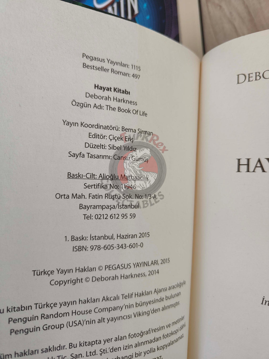 Deborah Harkness – All Souls Trilogy 2014 Turkish Book Turkey