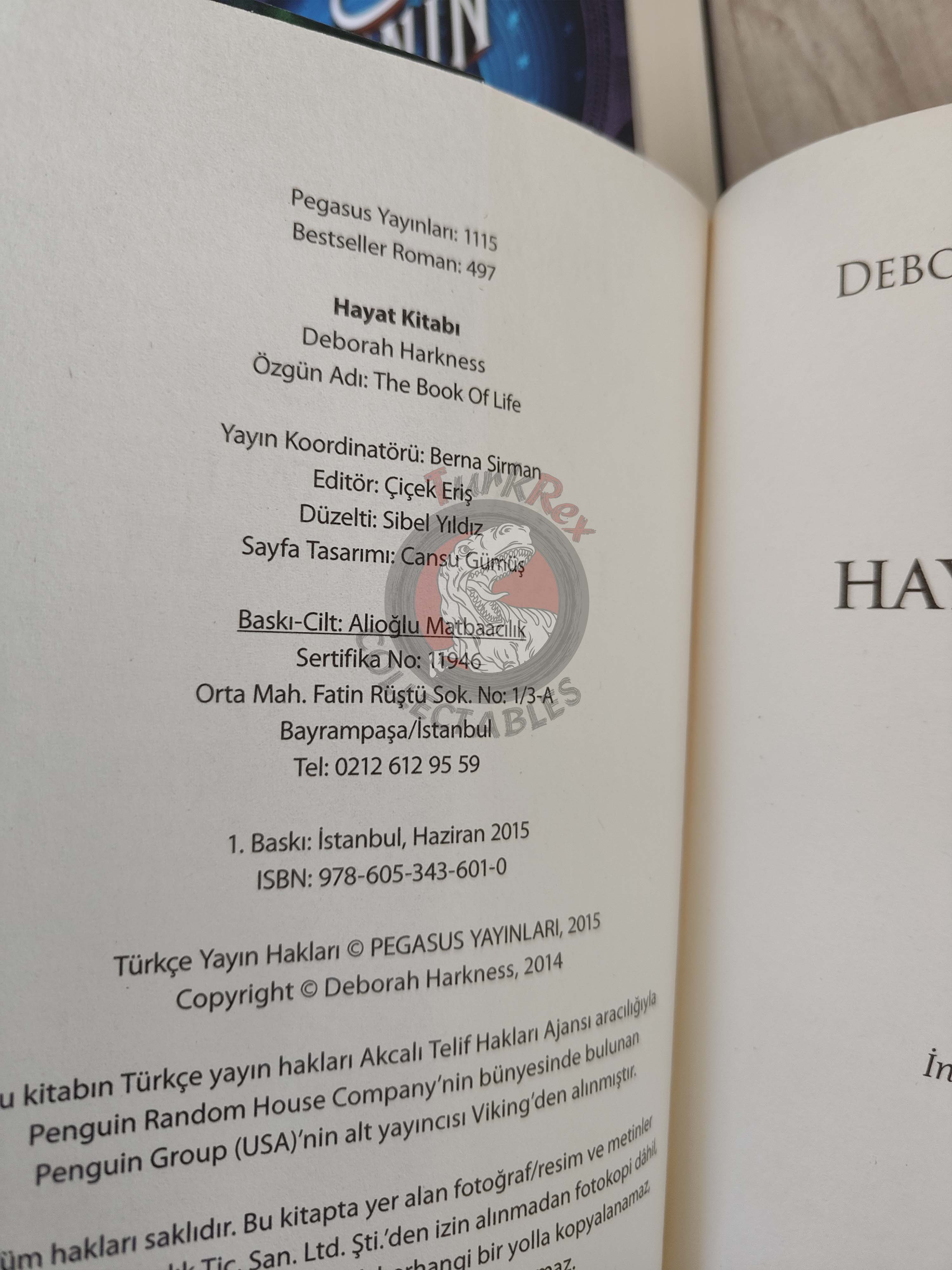Deborah Harkness – All Souls Trilogy 2014 Turkish Book Turkey